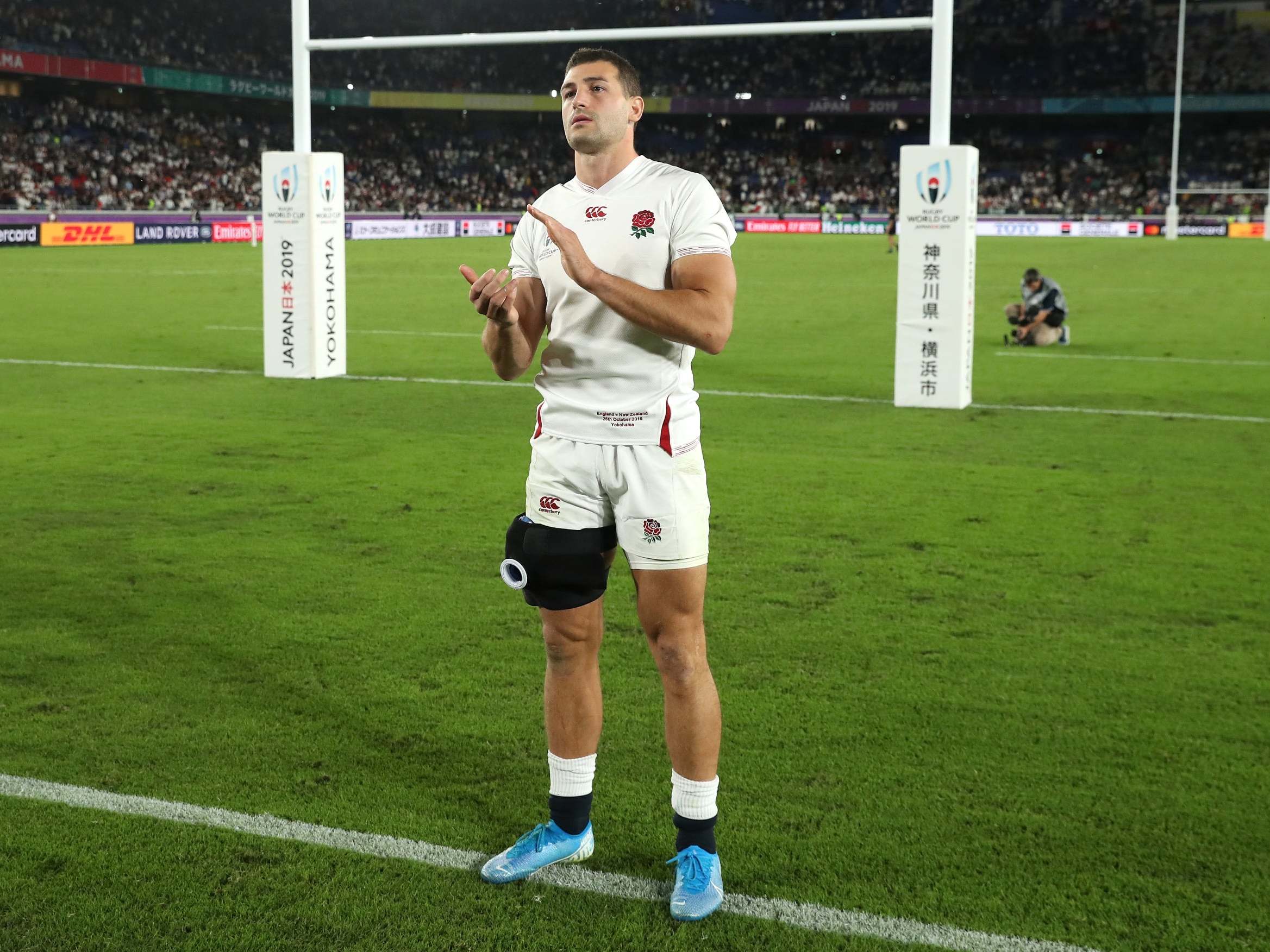 Jonny May suffered a dead leg in the victory over New Zealand