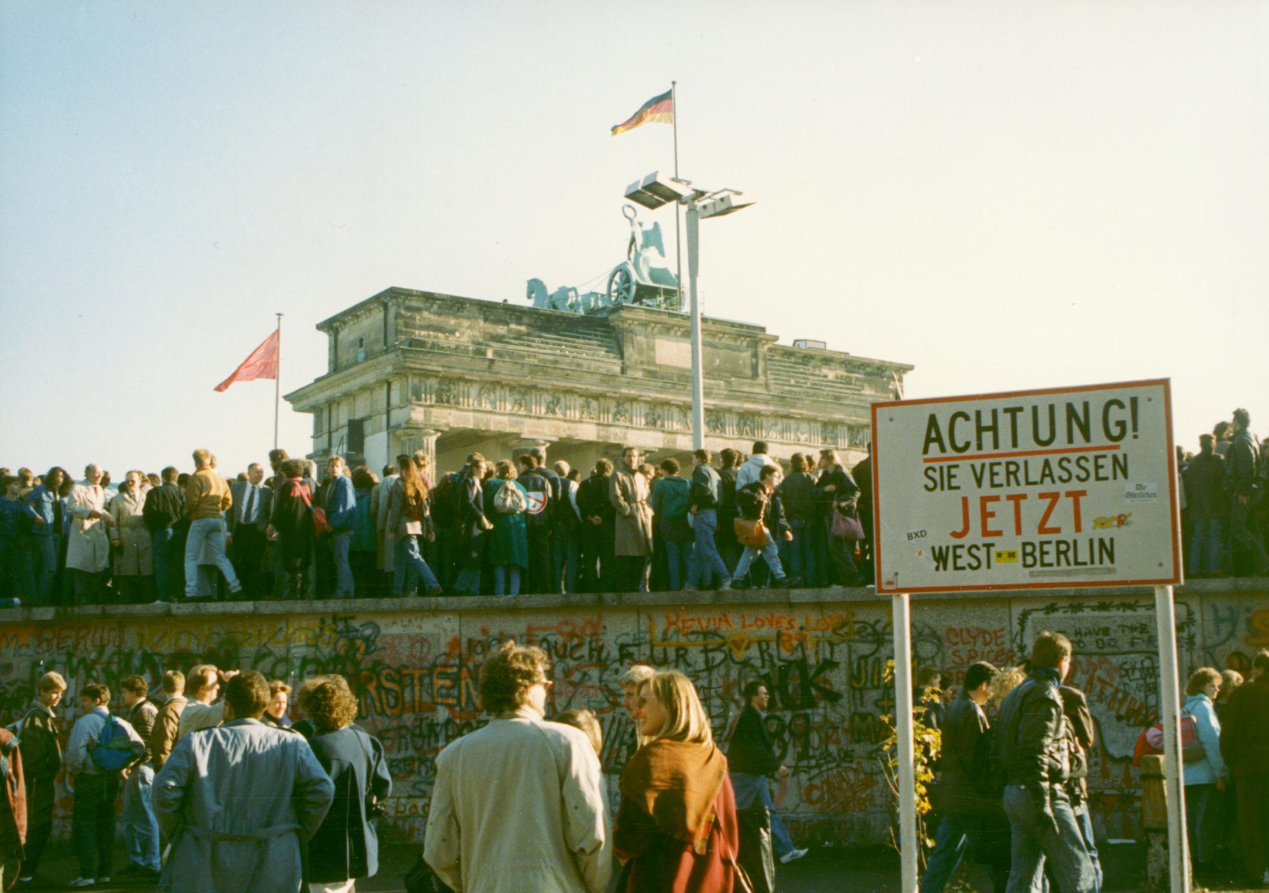 Brandenburg Gate as seen from behind the wall