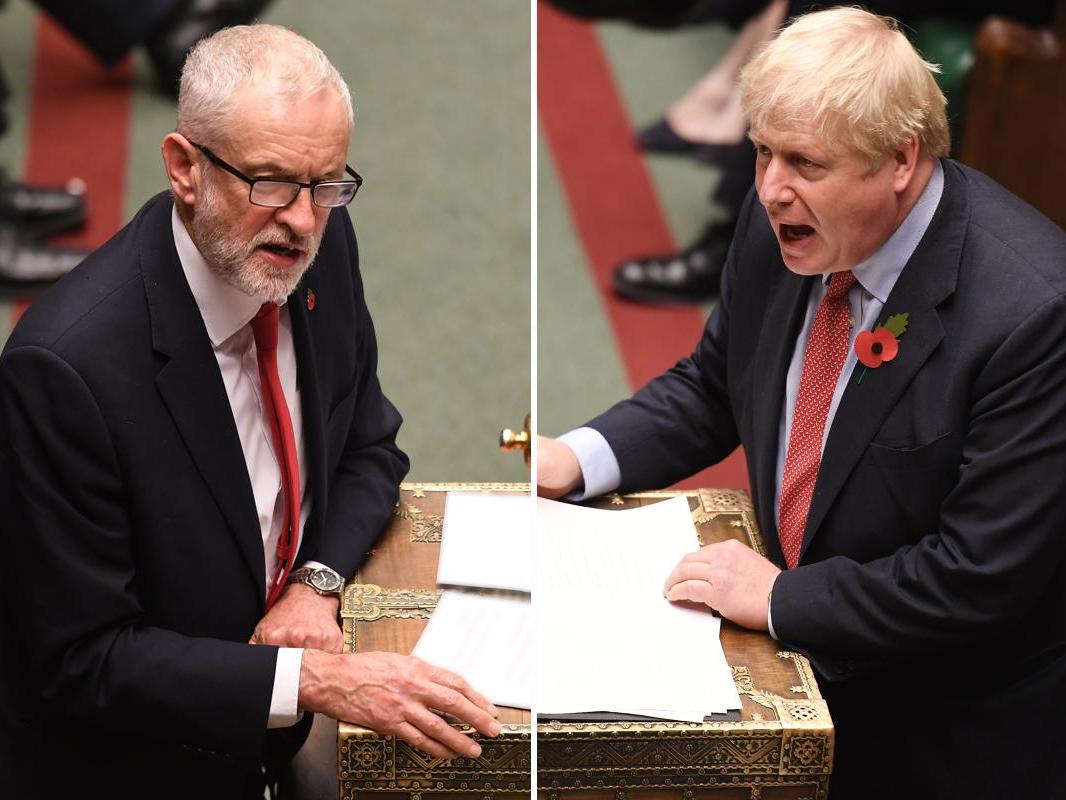 Jeremy Corbyn, left, and Boris Johnson