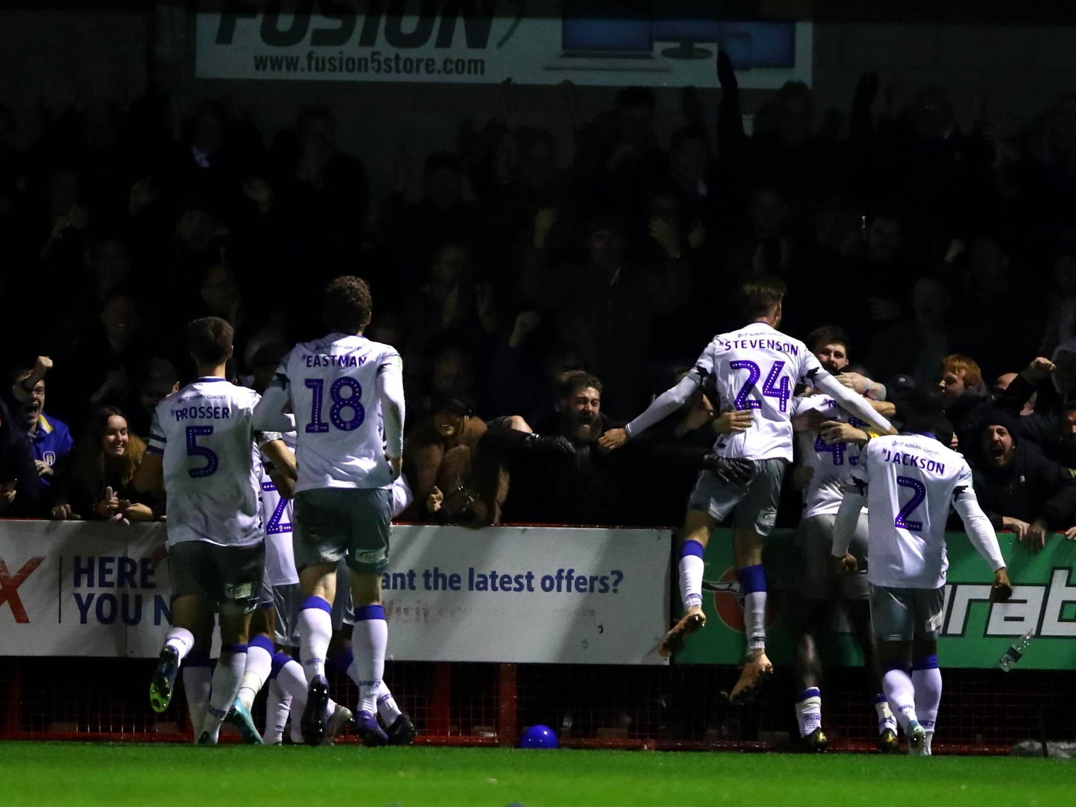 Luke Gambin’s late goal confirms Colchester’s place in the quarter-finals