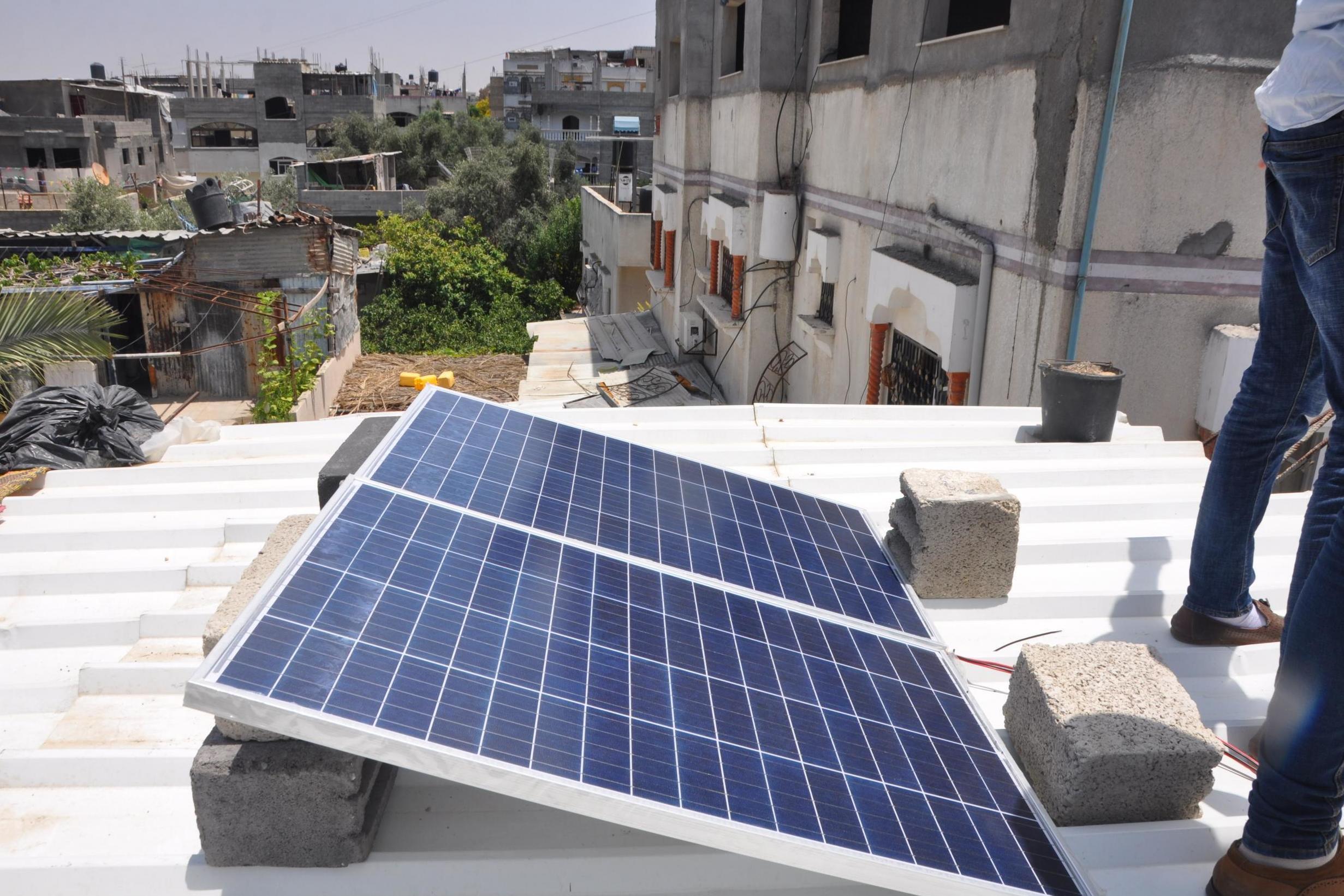 SunBox is linked up to solar panels