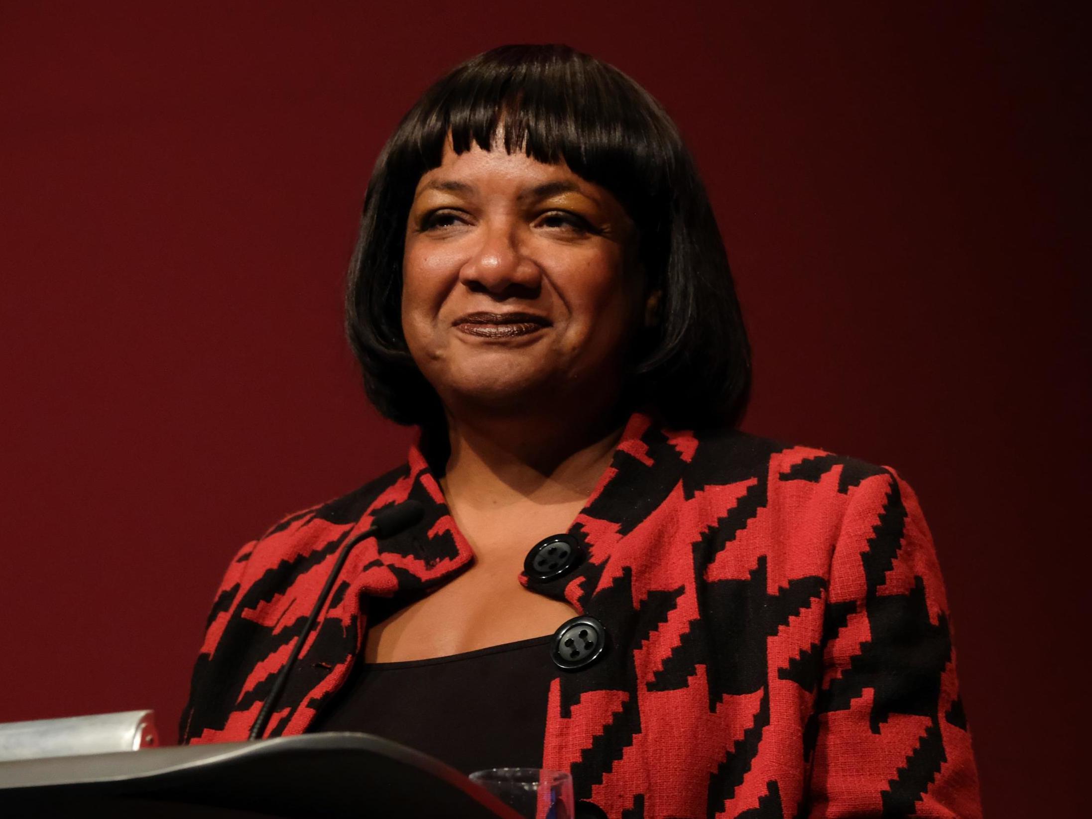 Shadow home secretary Diane Abbott, 25 September, 2018.