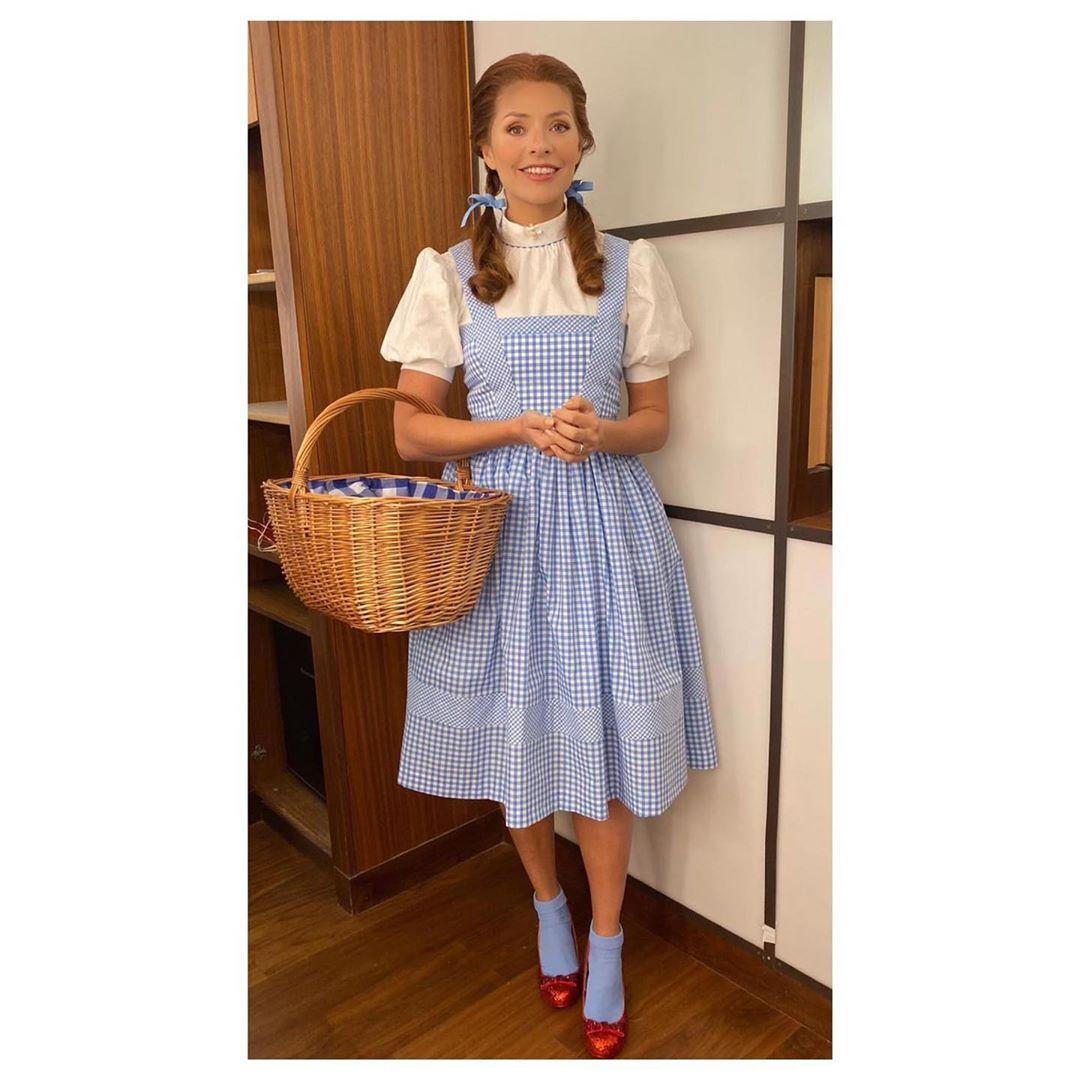 The TV host went to Jonathon Ross's annual Halloween bash dressed as Dorothy from The Wizard of Oz.