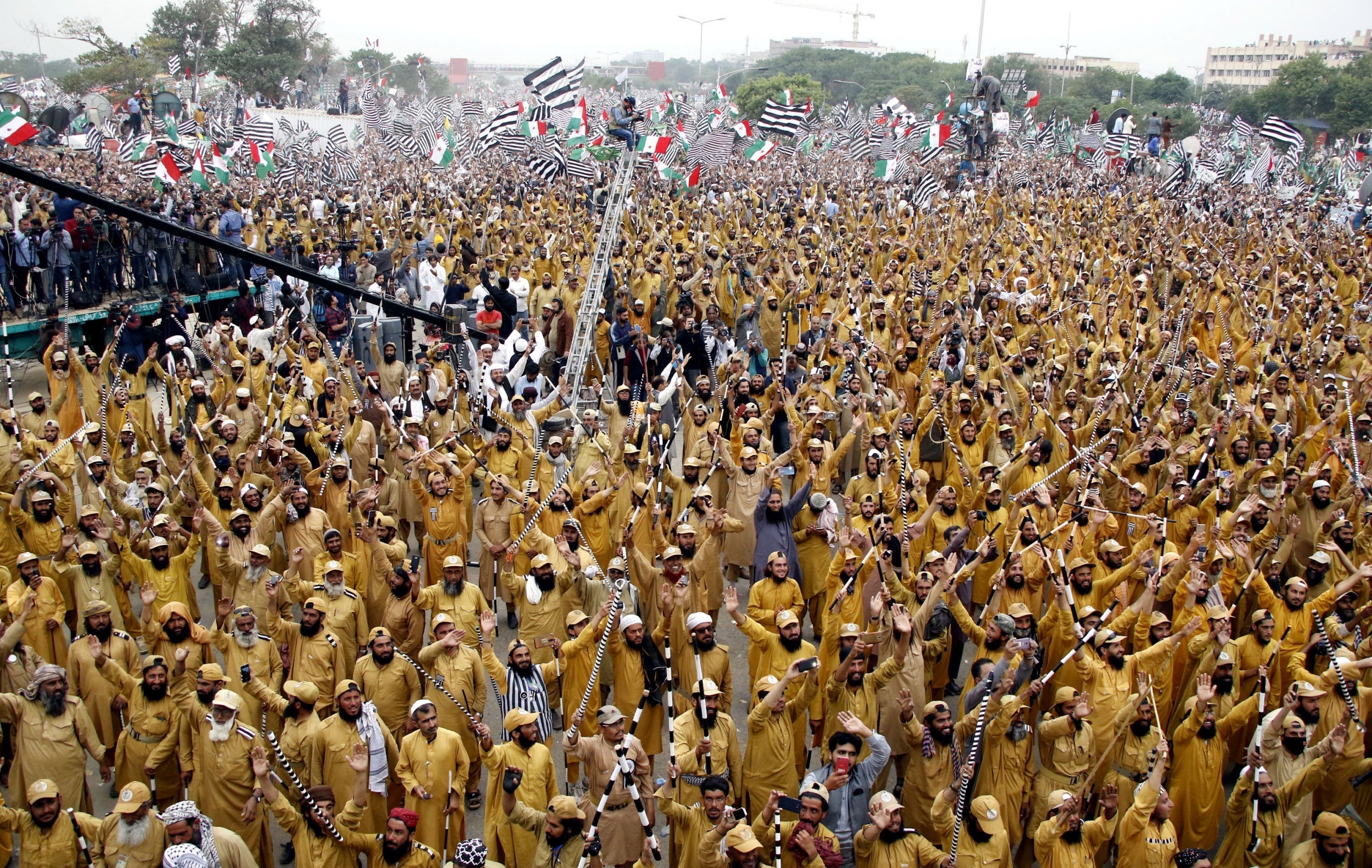 Jamiat Ulema-e-Islam supporters gather in Islamabad