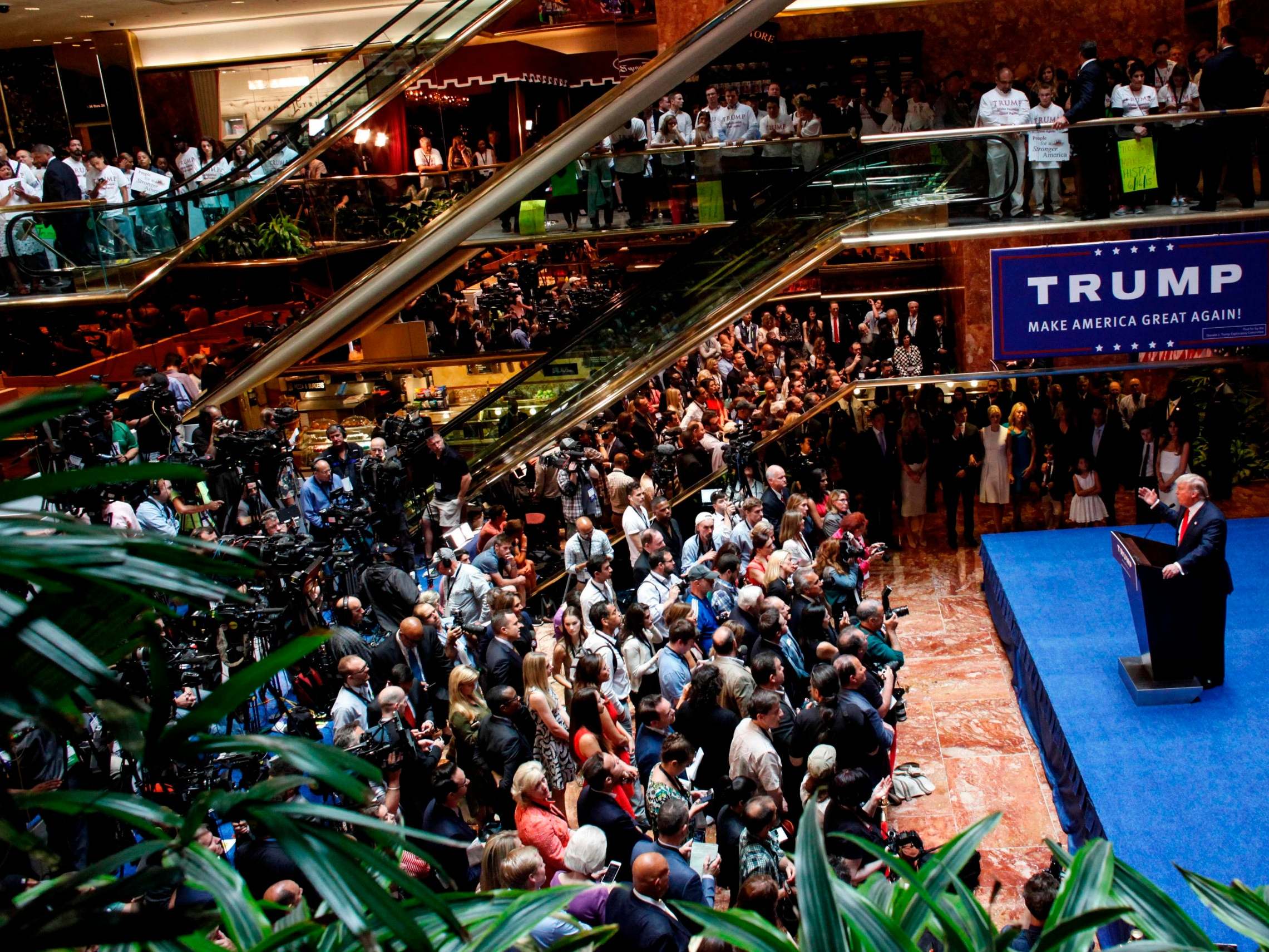 Mr Trump announced his bid for the presidency from Trump Tower in Manhattan