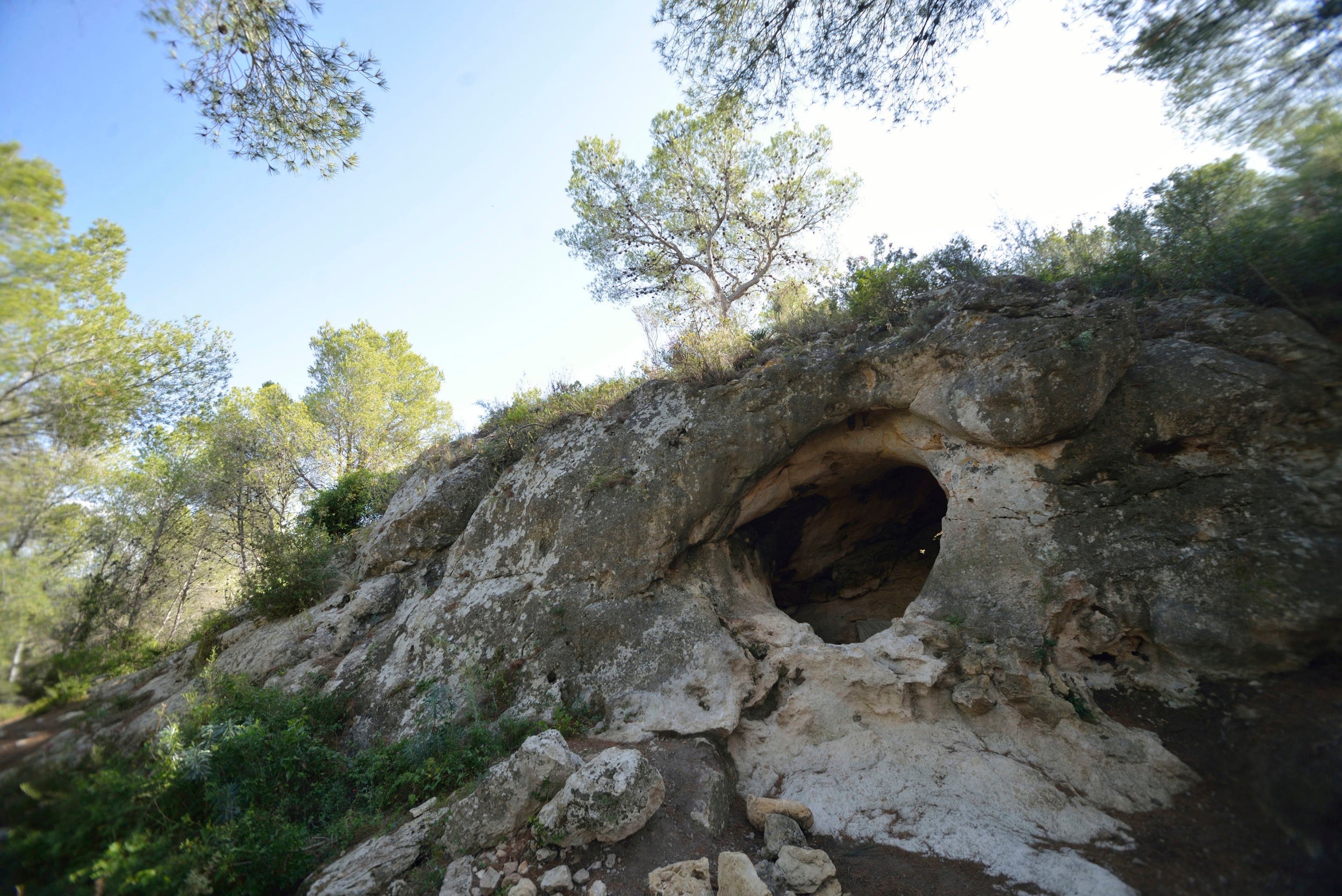 The prehistoric site of Cova Foradada in Spain