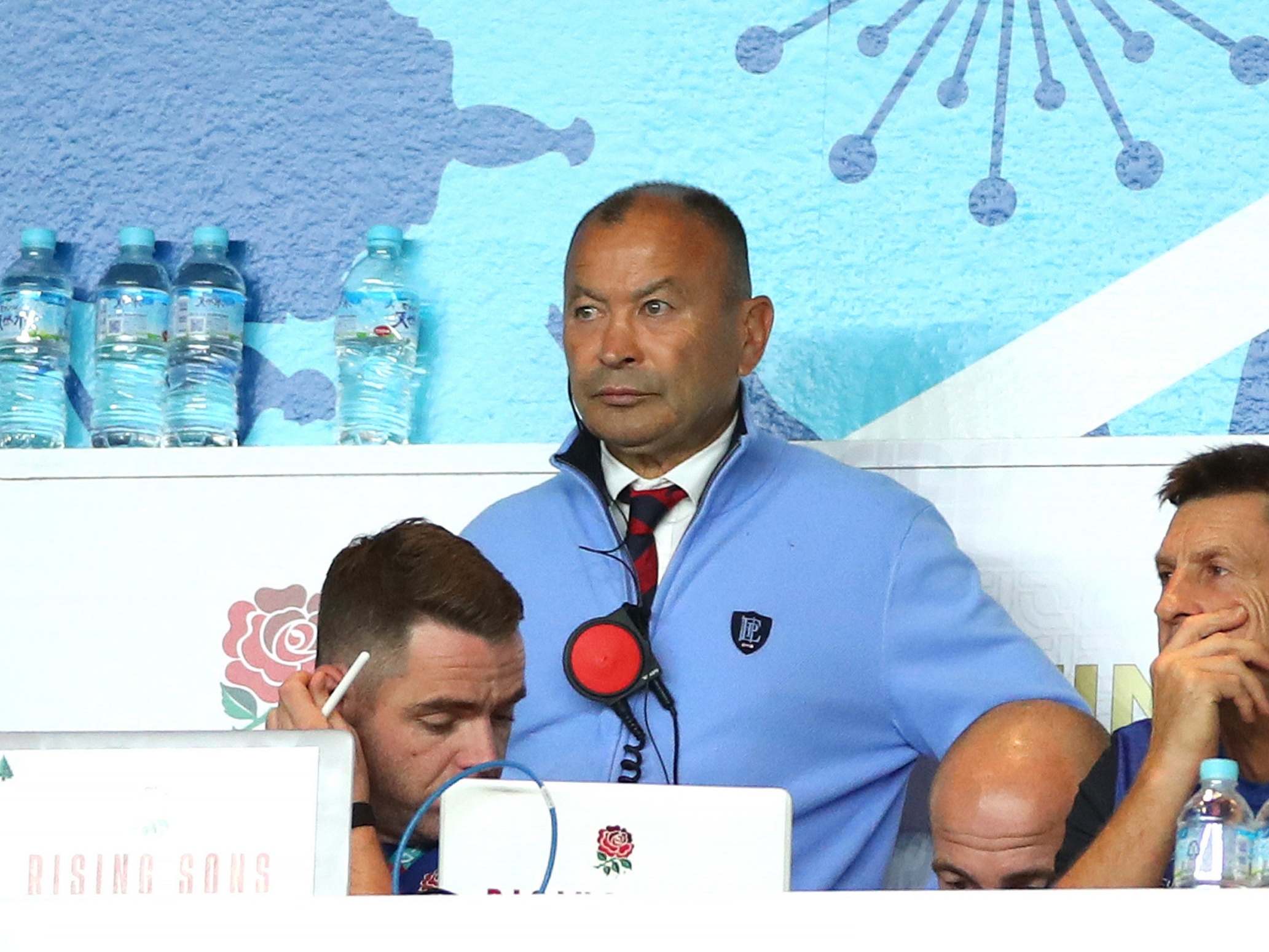 Eddie Jones looks on in Yokohama