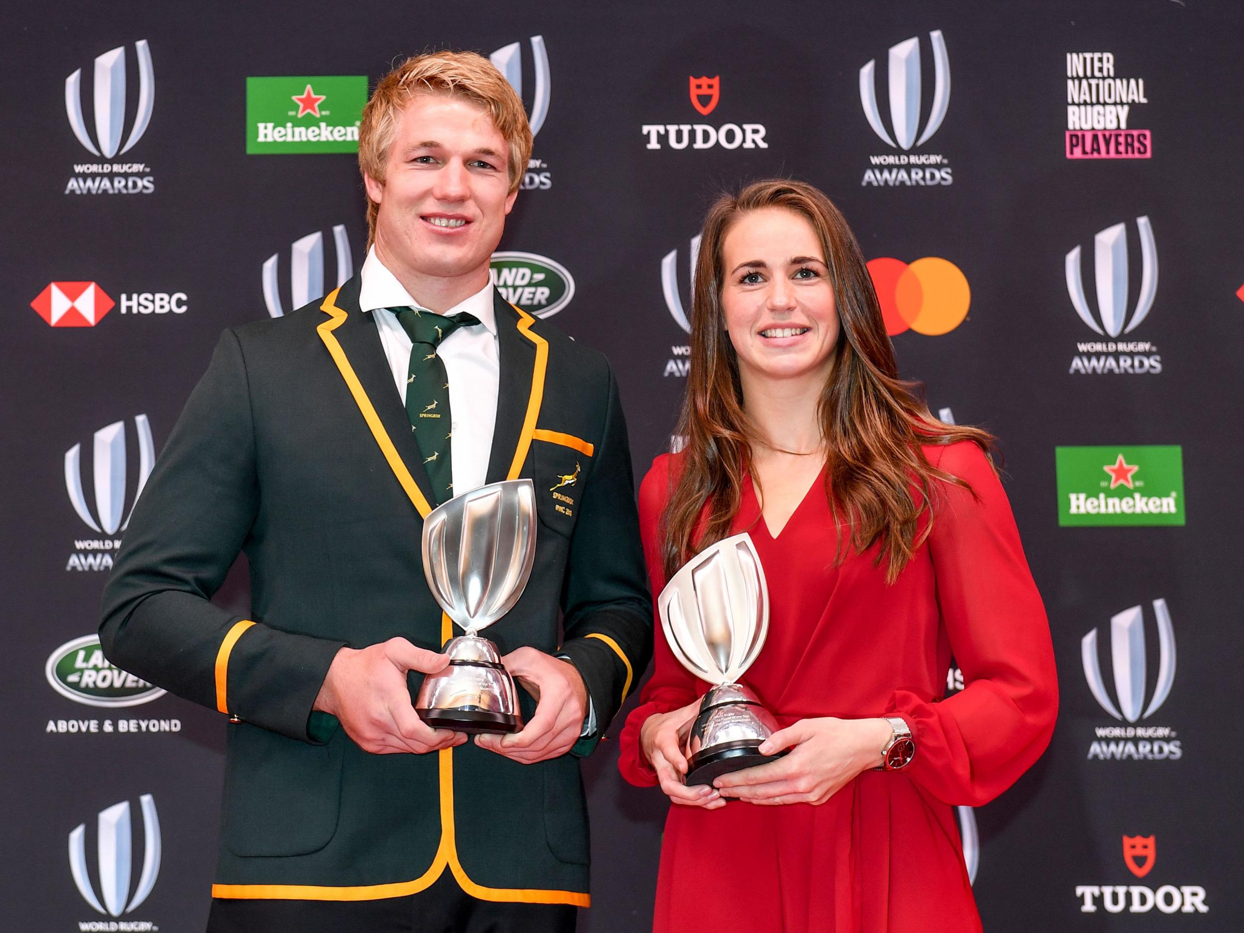 Pieter-Steph du Toit and Emily Scarratt took home the Men’s and Women’s Player of the Year awards