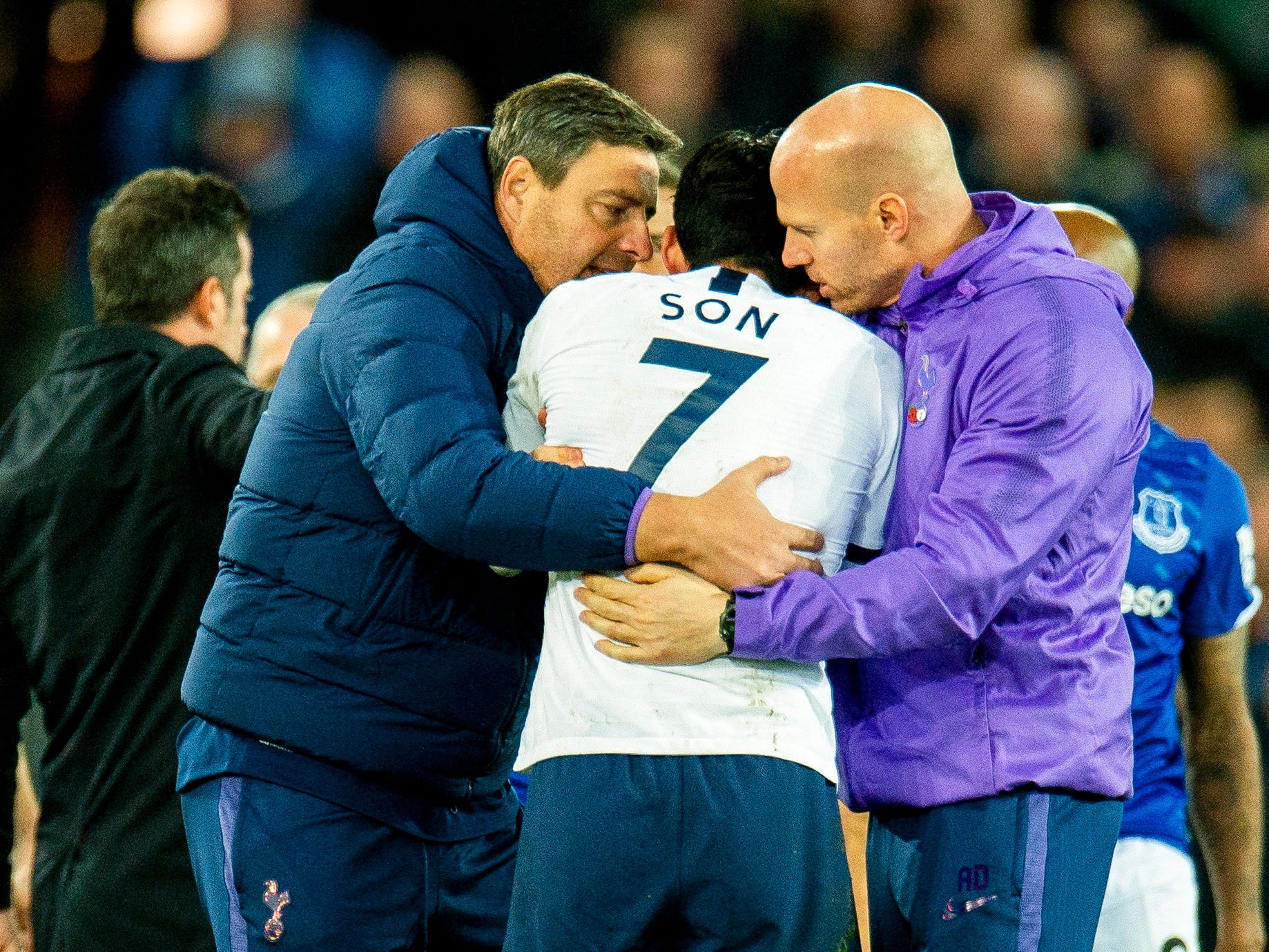 Son Heung-min was visibly distraught after his tackle injured Andre Gomes