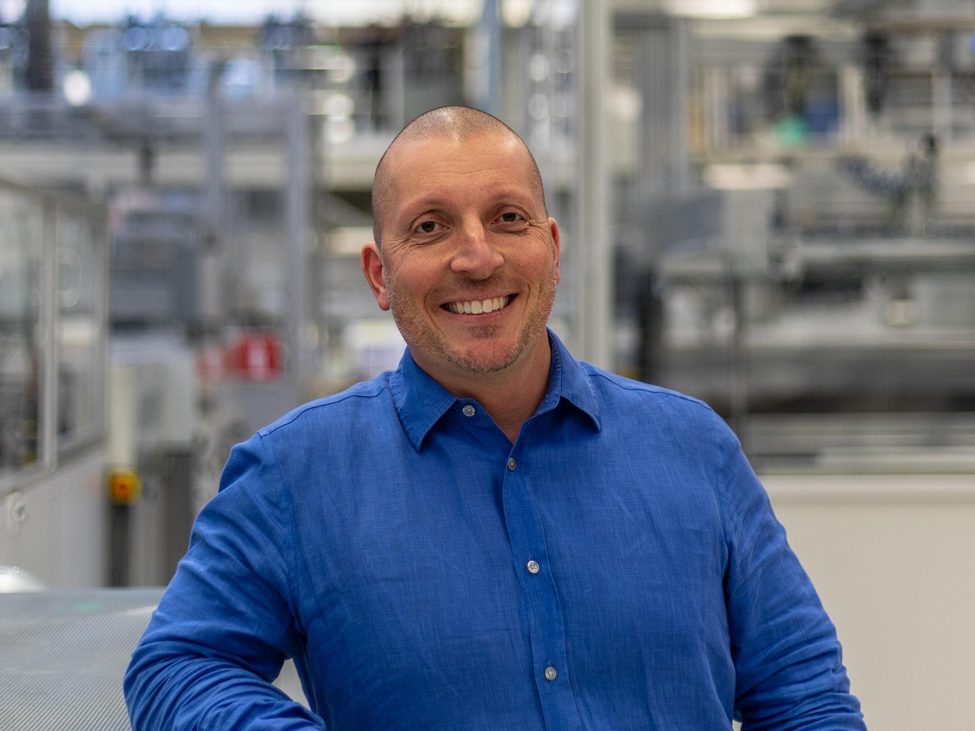 Giovanni Fili in his factory in Stockholm