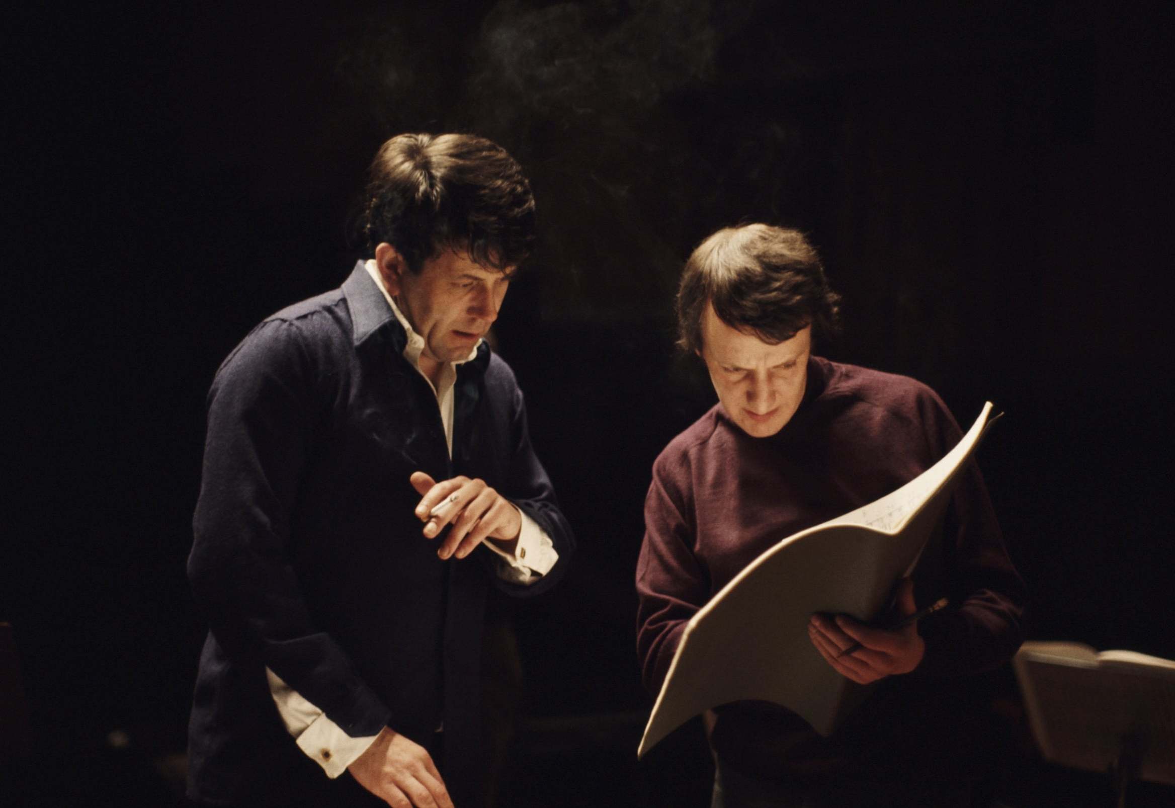 Leppard (left) with the composer Richard Rodney Bennett, circa 1970