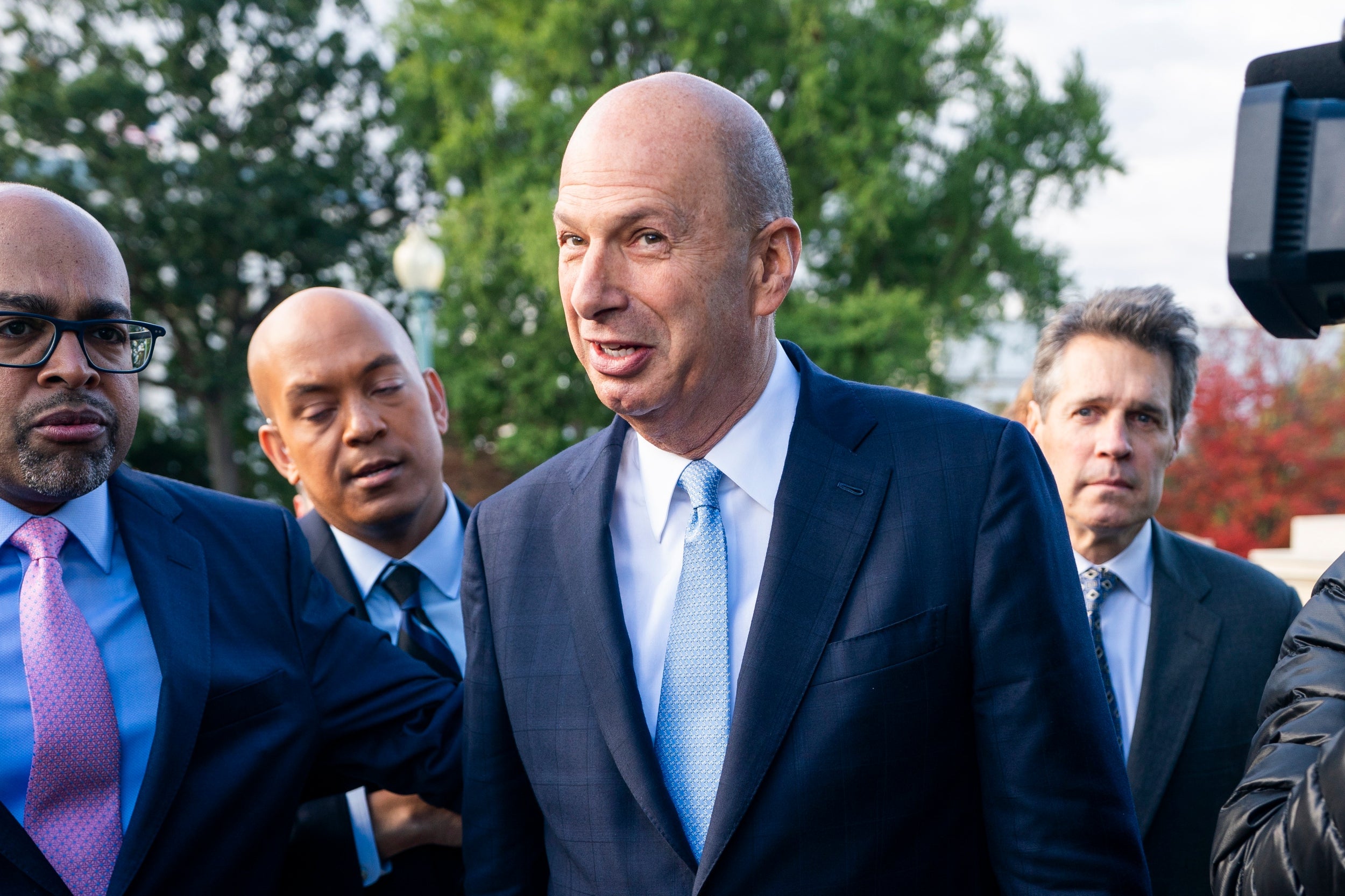 Gordon Sondland, US ambassador to the European Union, arriving to give evidence to the impeachment hearings at the Capitol on 17 October, 2019