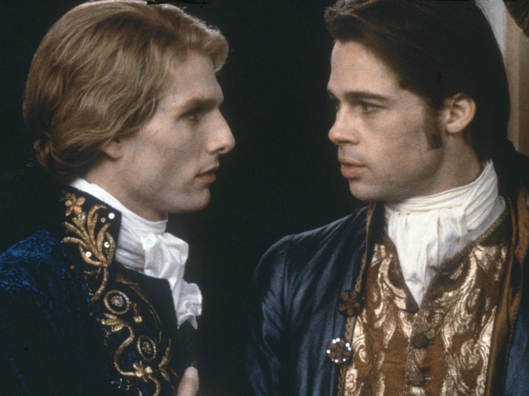 There’s a weird charge as Cruise, as Lestat, begins nibbling on Pitt’s neck