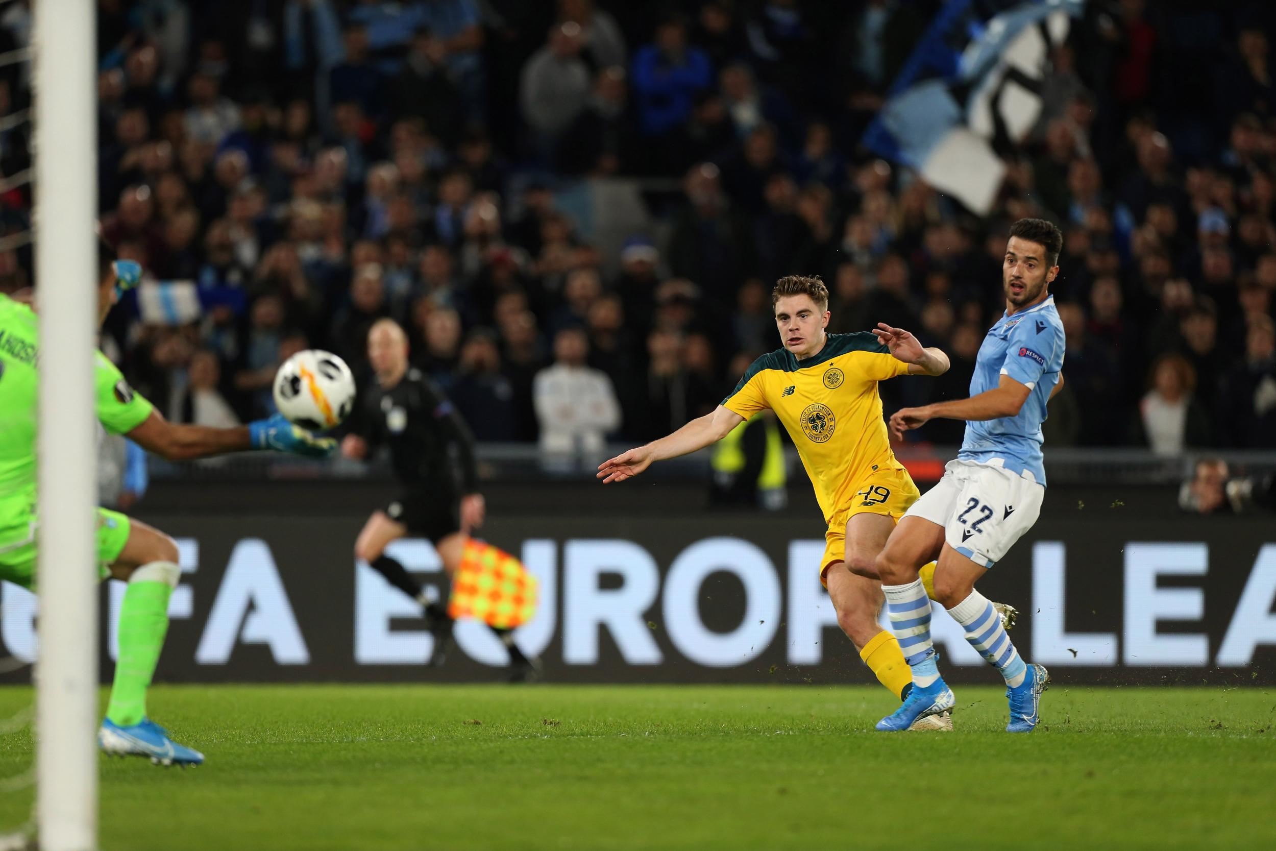 James Forrest levelled for Celtic at the Stadio Olimpico