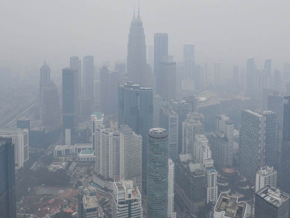 Kuala Lumpur is shrouded in haze