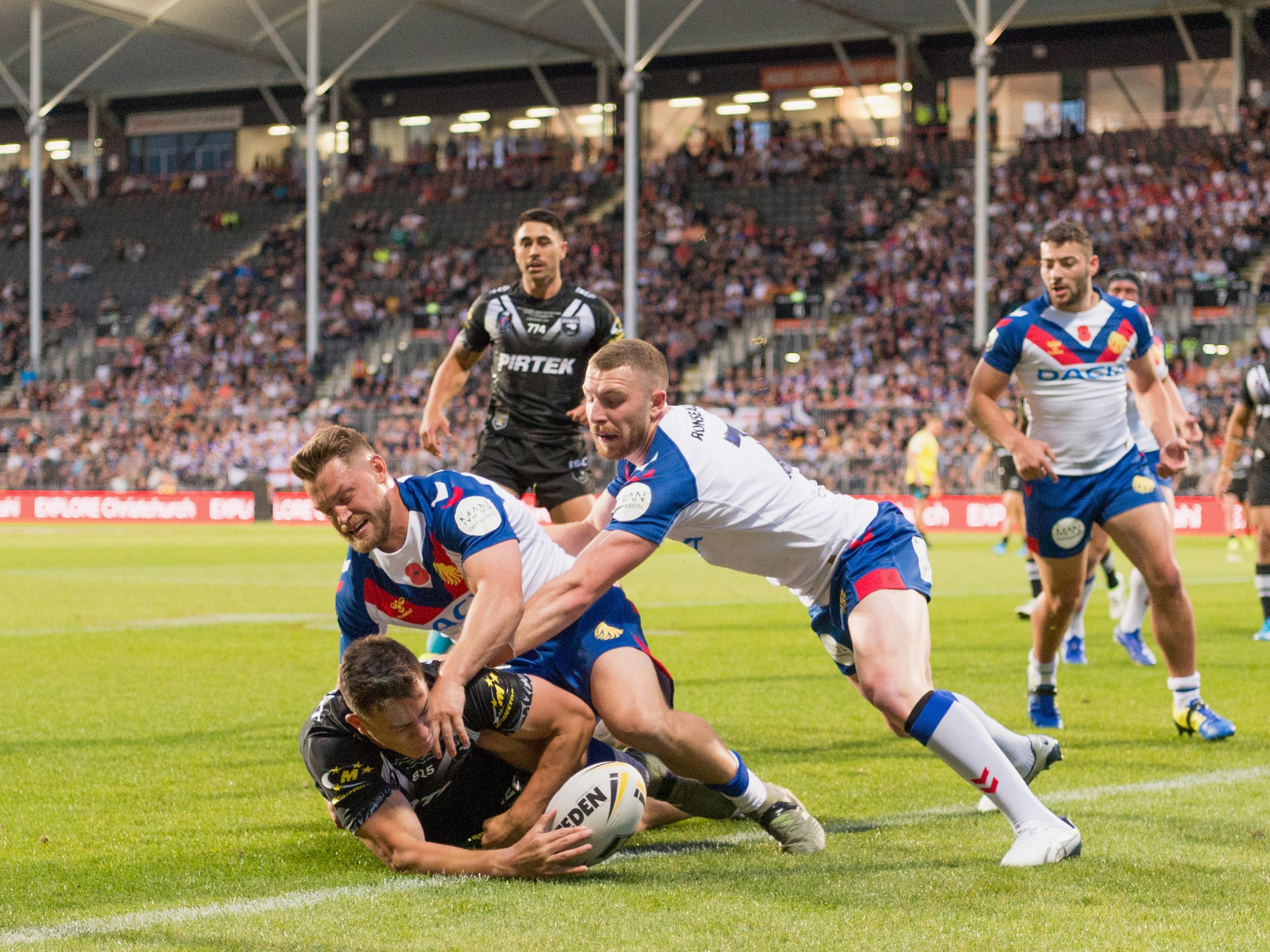 Centre Joseph Manu crossed for New Zealand’s first try