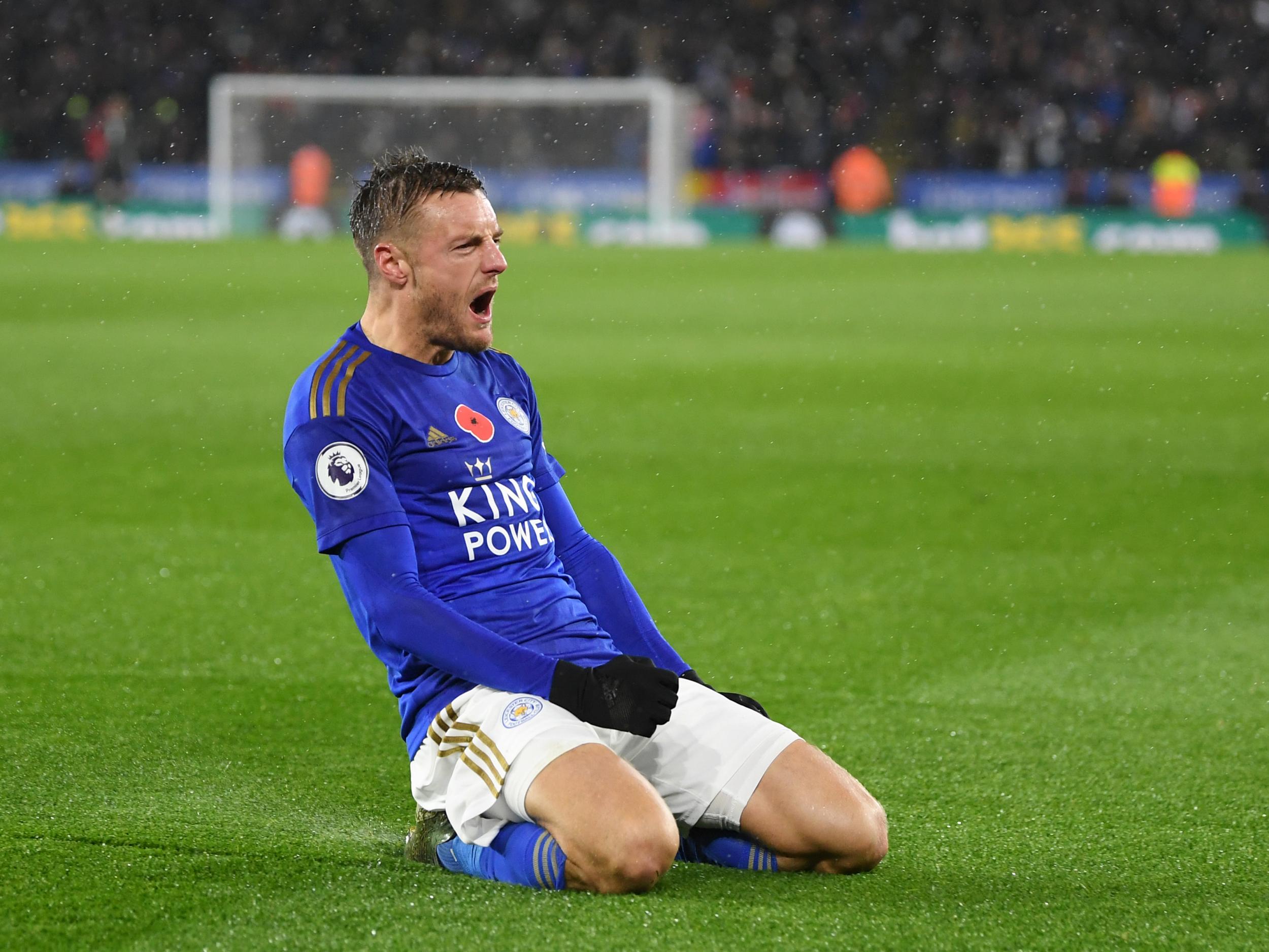 Jamie Vardy scored Leicester’s first