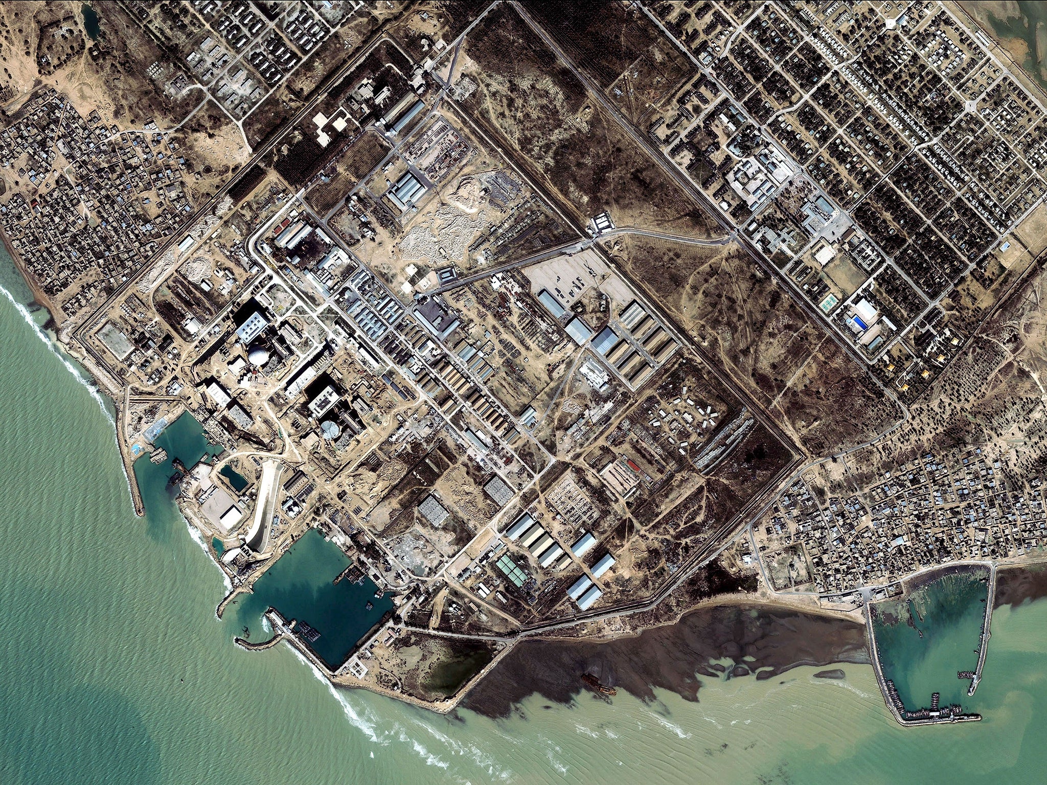 Bushehr (above) is fuelled by uranium produced in Russia and is monitored by the United Nations’ International Atomic Energy Agency