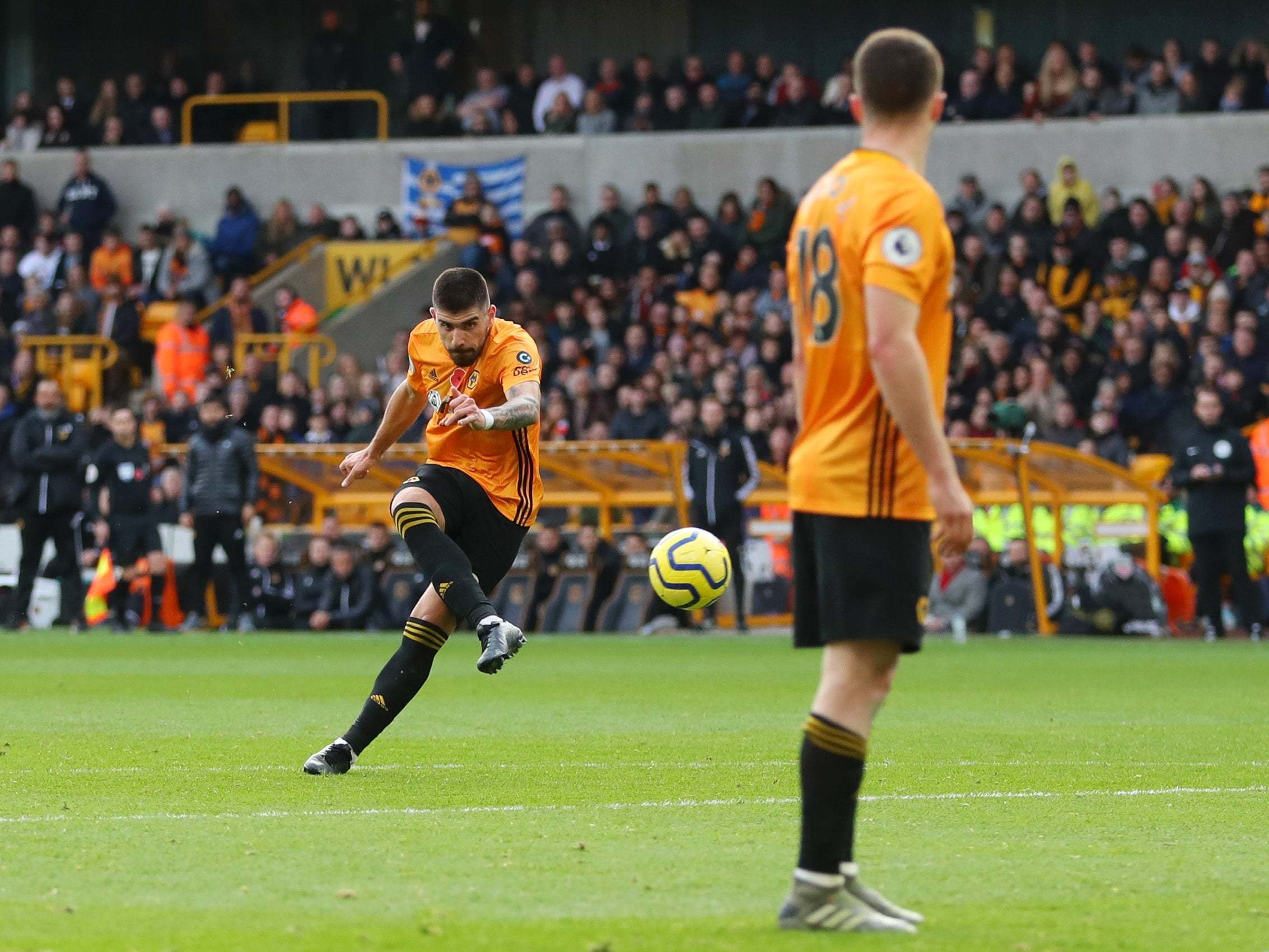 Ruben Neves fires in from long range