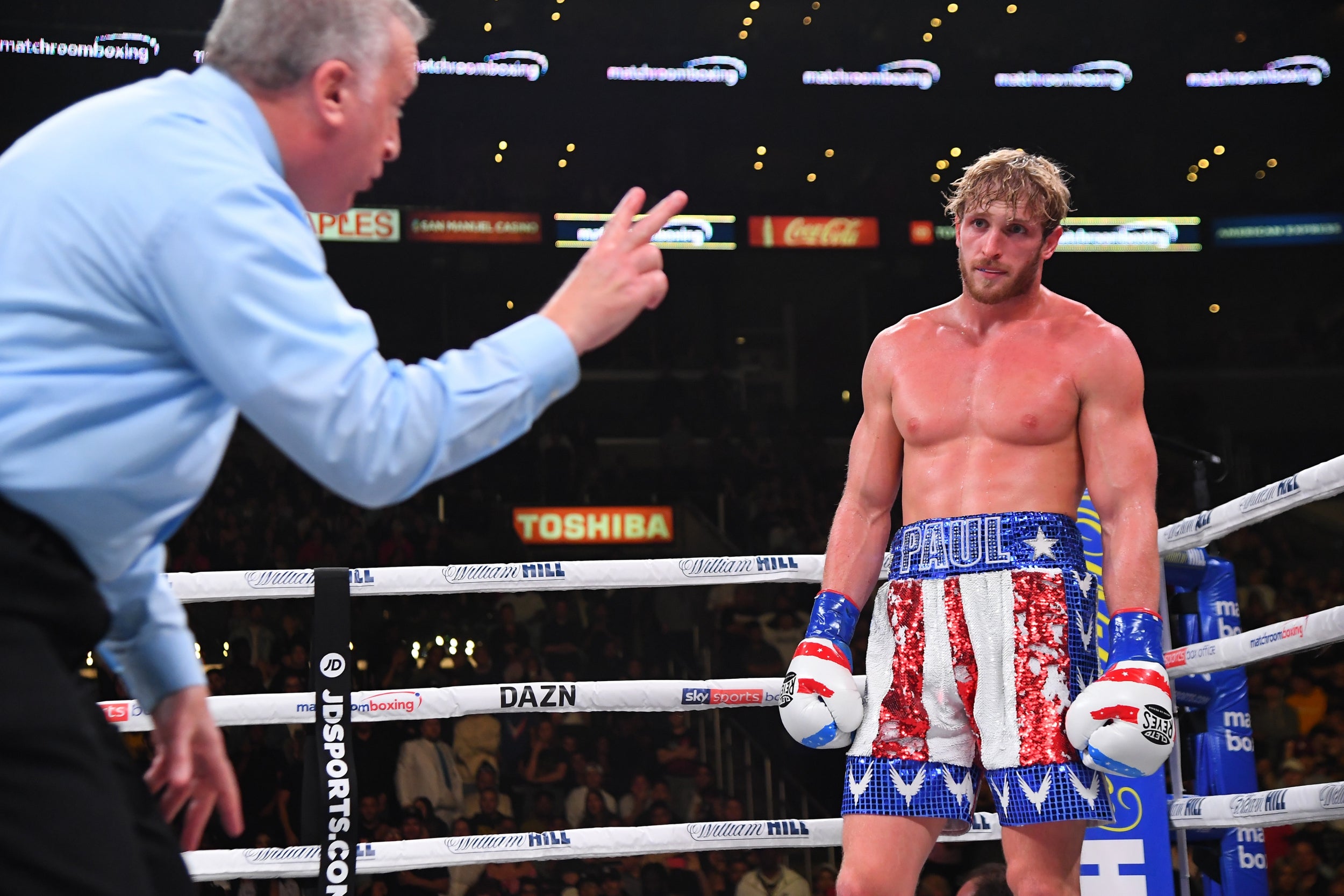 Logan Paul was deducted two points vs KSI (Getty)