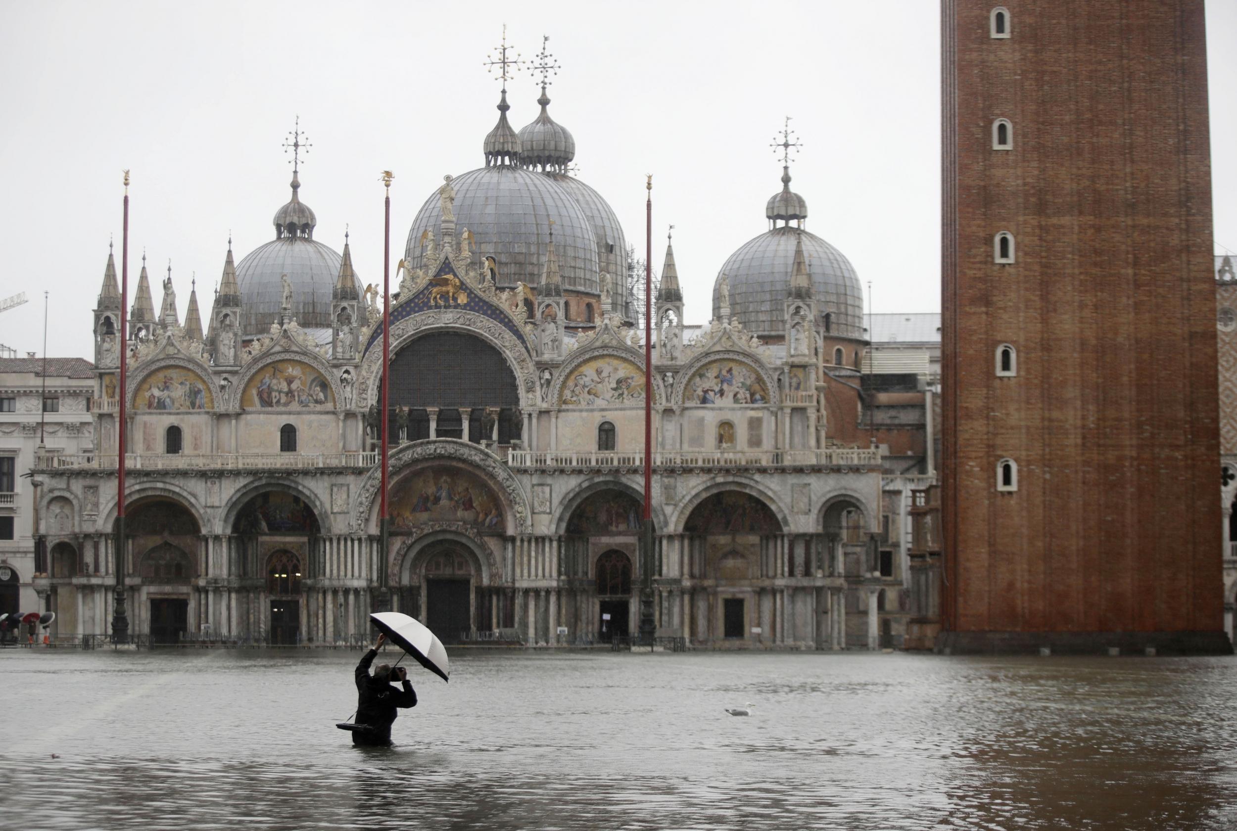 Venice has recorded the second highest water levels since recording began