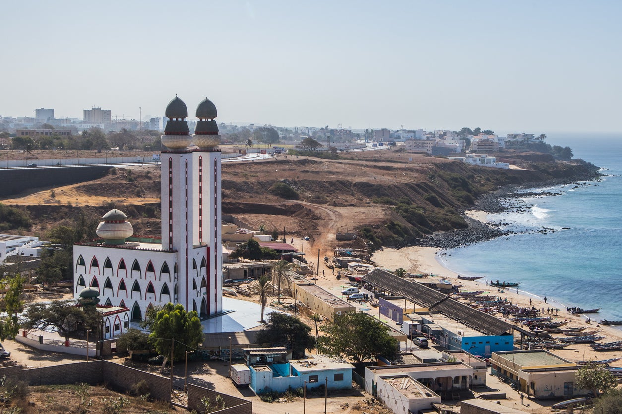 The Mosque of the Divinity towers over the city