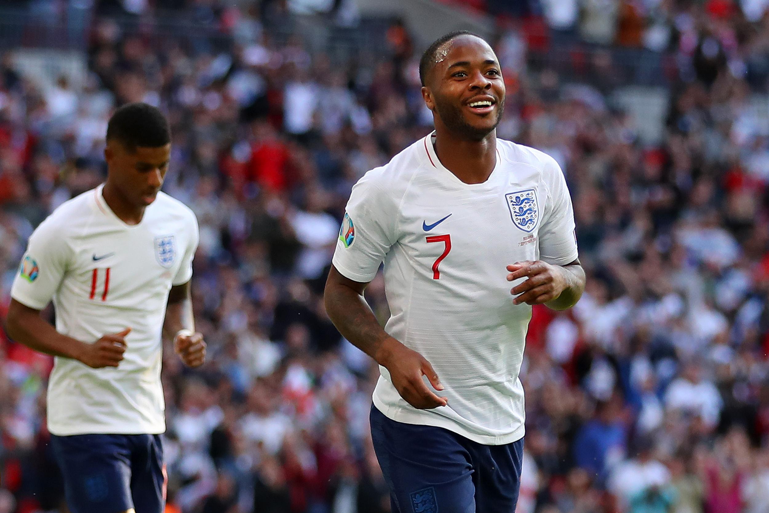 England winger Raheem Sterling