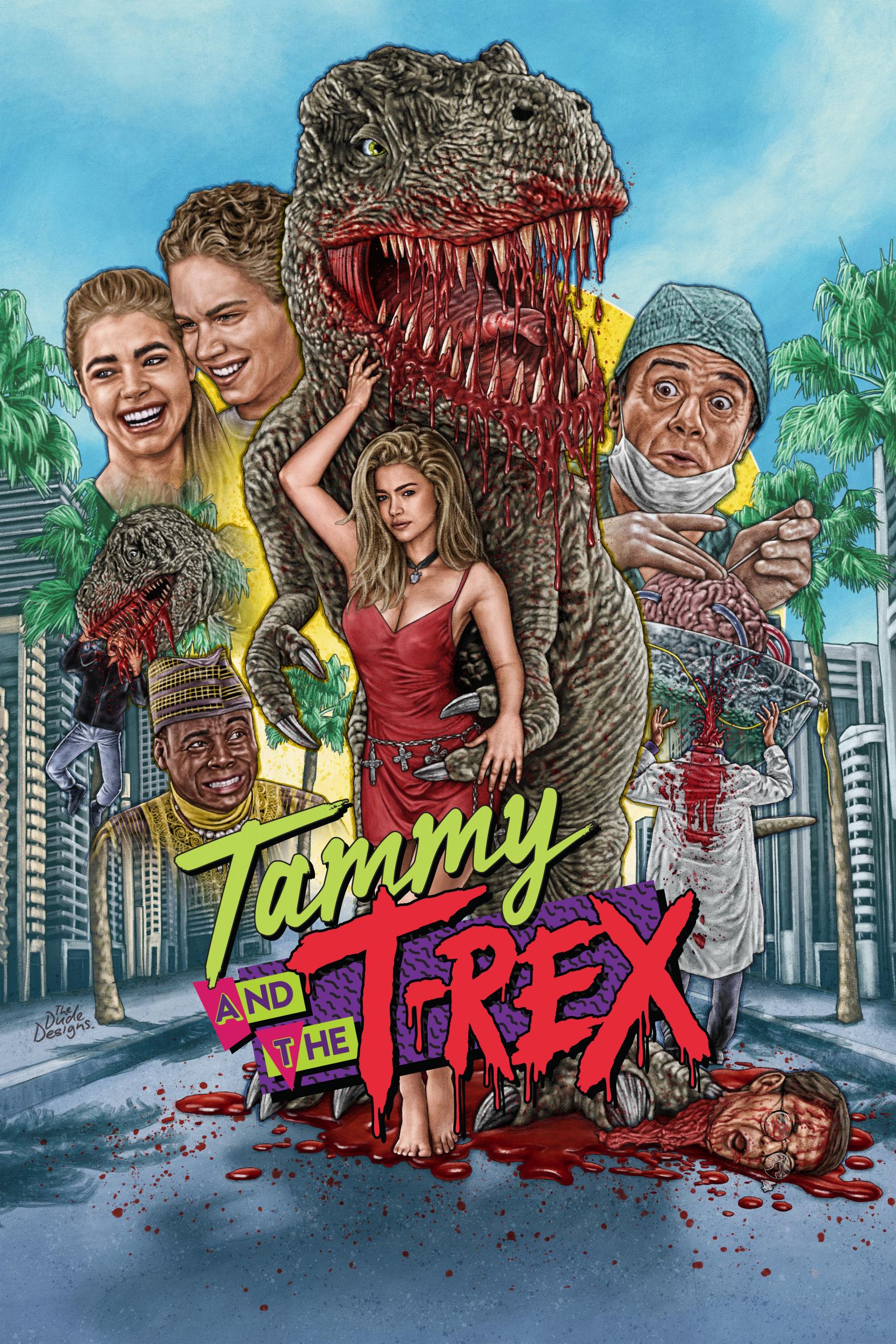 The poster artwork for the Vinegar Syndrome re-release of ‘Tammy and the T-Rex’