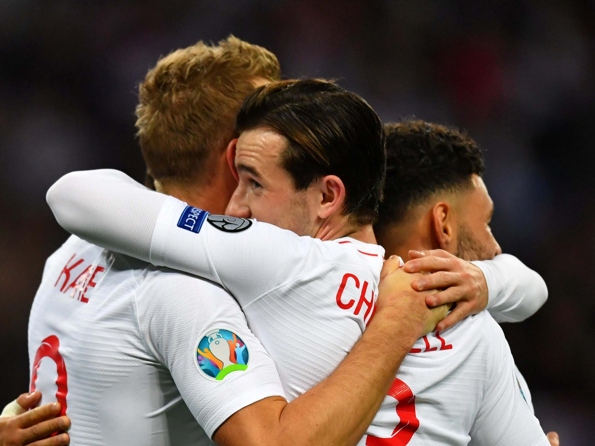 England celebrate at Wembley