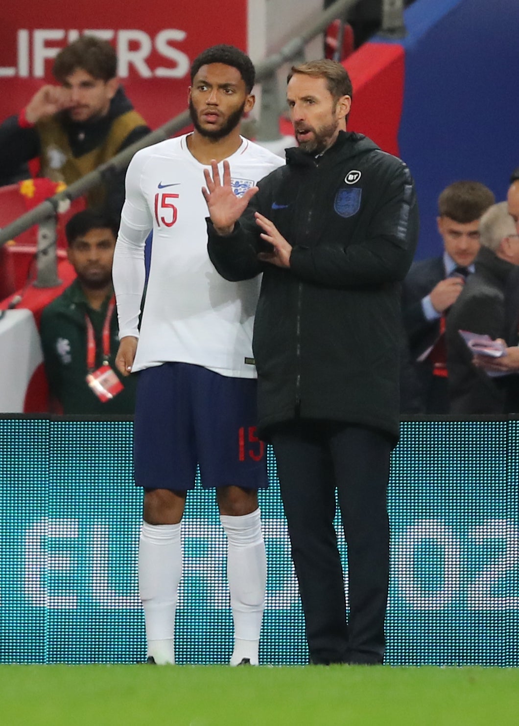 Gomez enters the game amid boos at Wembley (Getty)