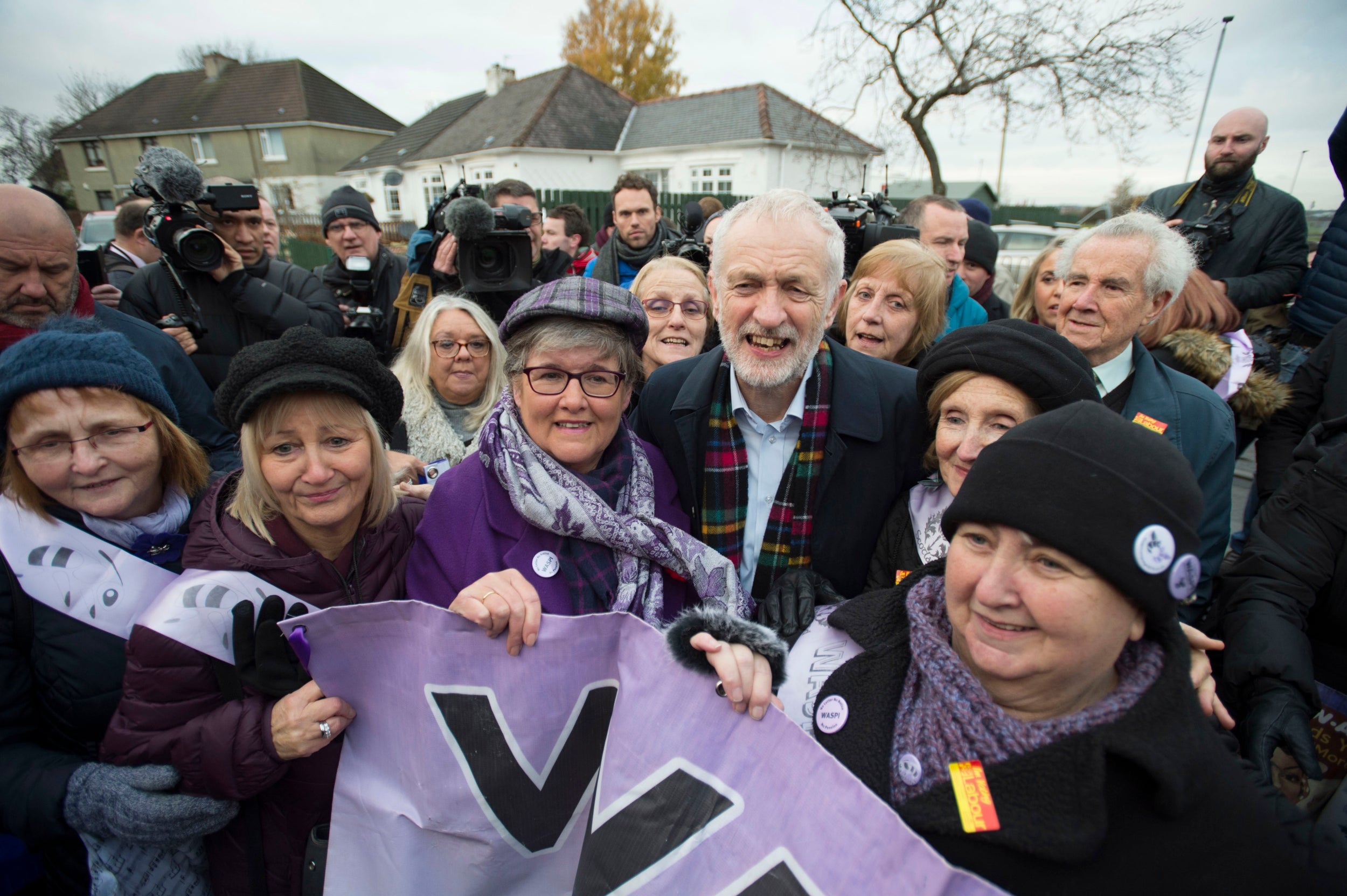 Jeremy Corbyn has pledged to help the Waspi women