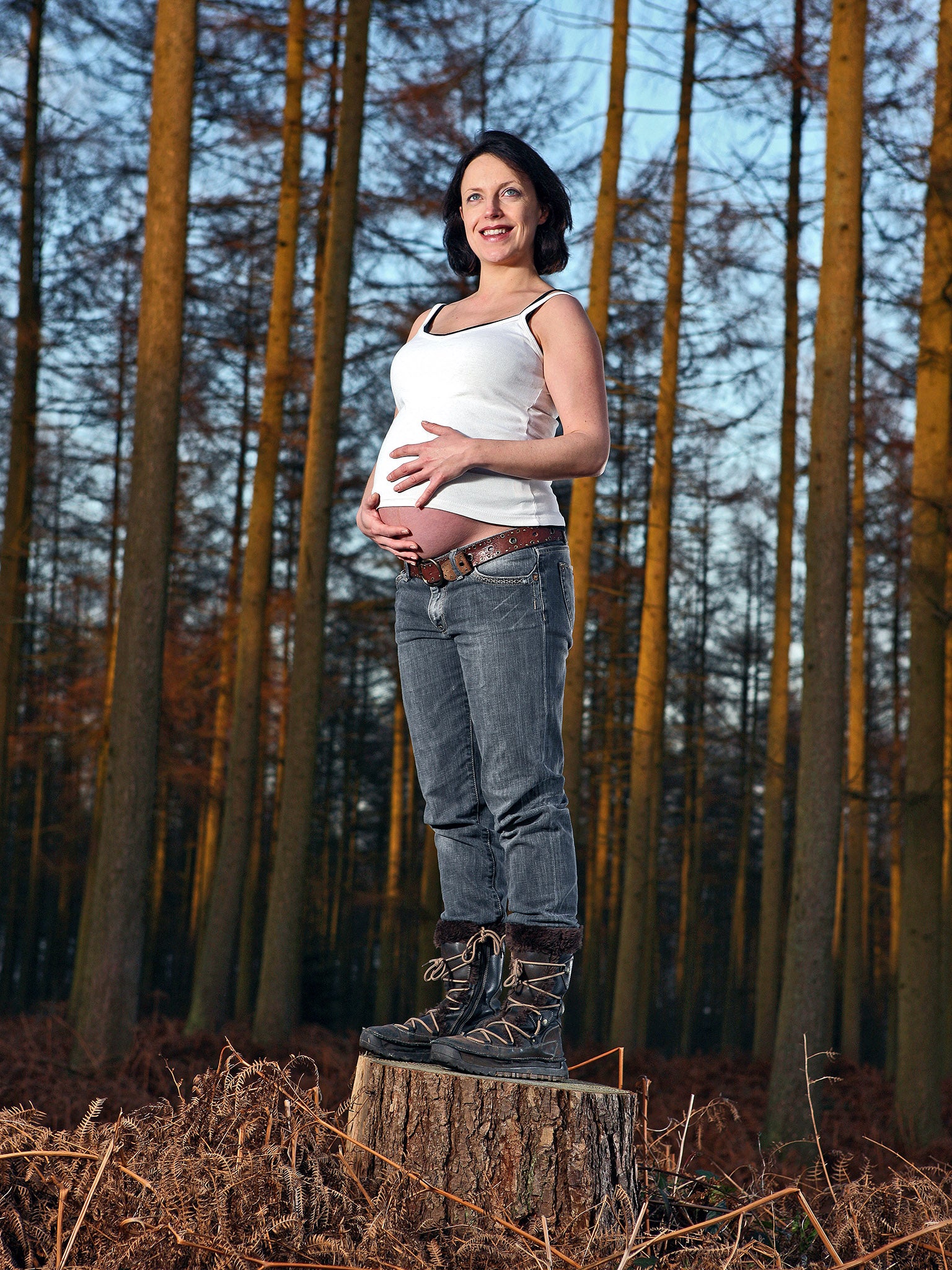 Rhiannon Davies, when pregnant with Kate in 2009