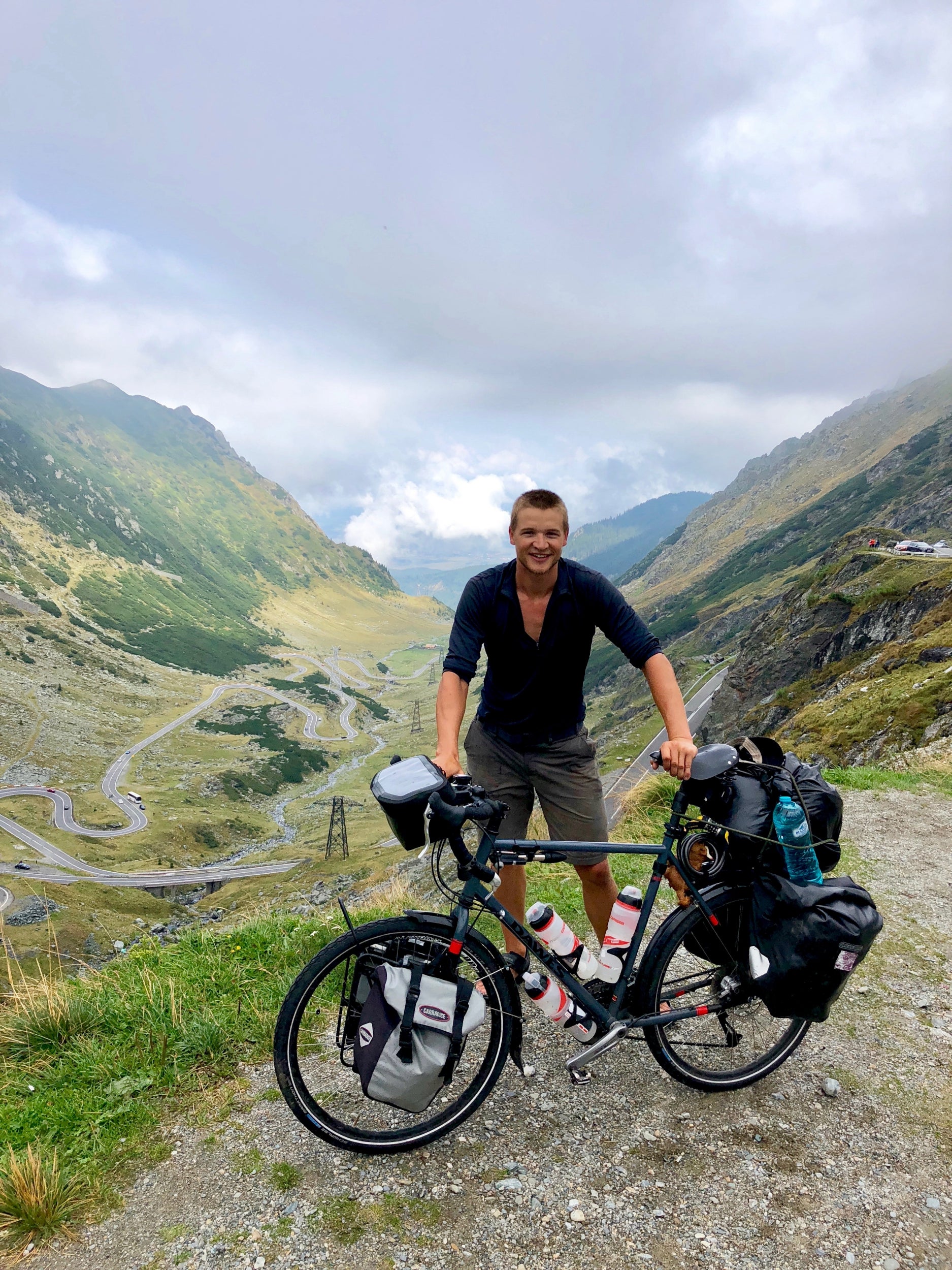 The Transfagarasan Highway took Stewart four hours to tackle its steep incline