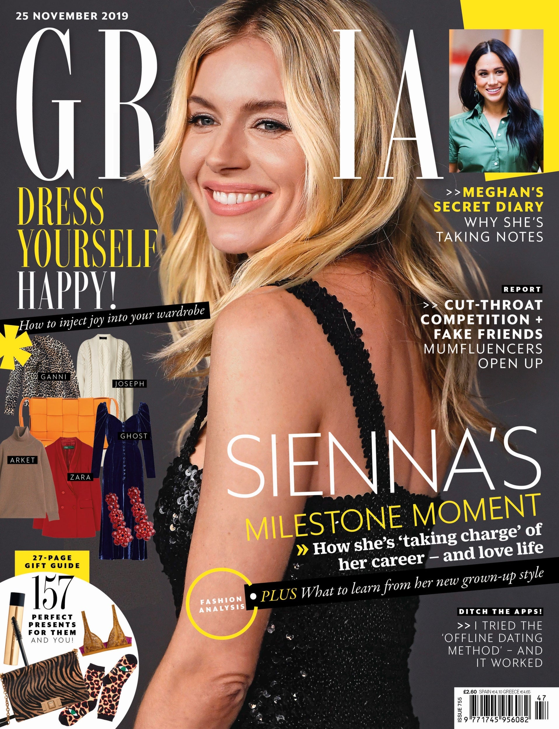 Front cover of Grazia magazine 25 November 2019