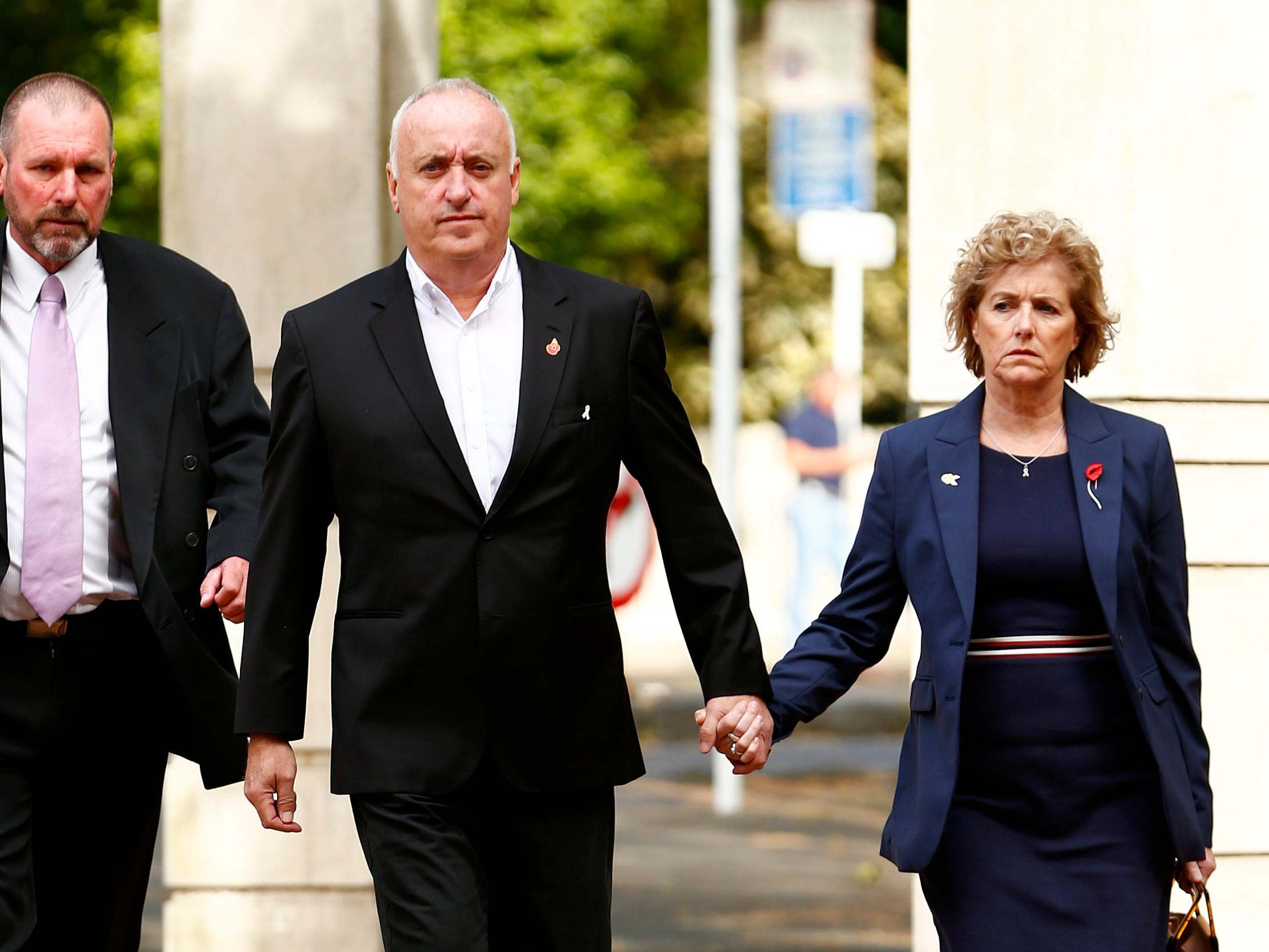 Parents David and Gillian Millane arrive at Auckland High Court in New Zealand on 6 November 2019 (Getty)