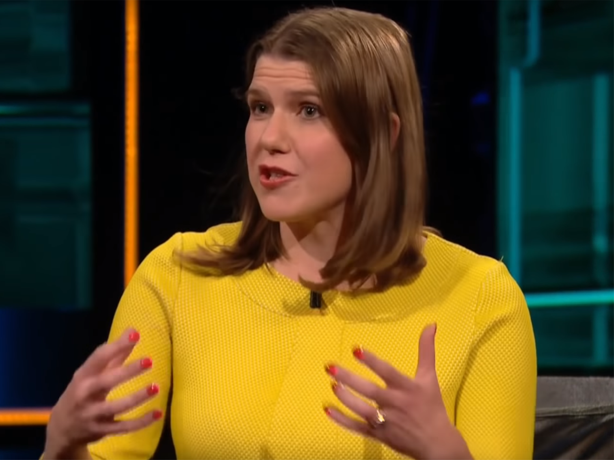 Asked if she would ‘be prepared to use a nuclear weapon’, Jo Swinson replied ‘Yes’