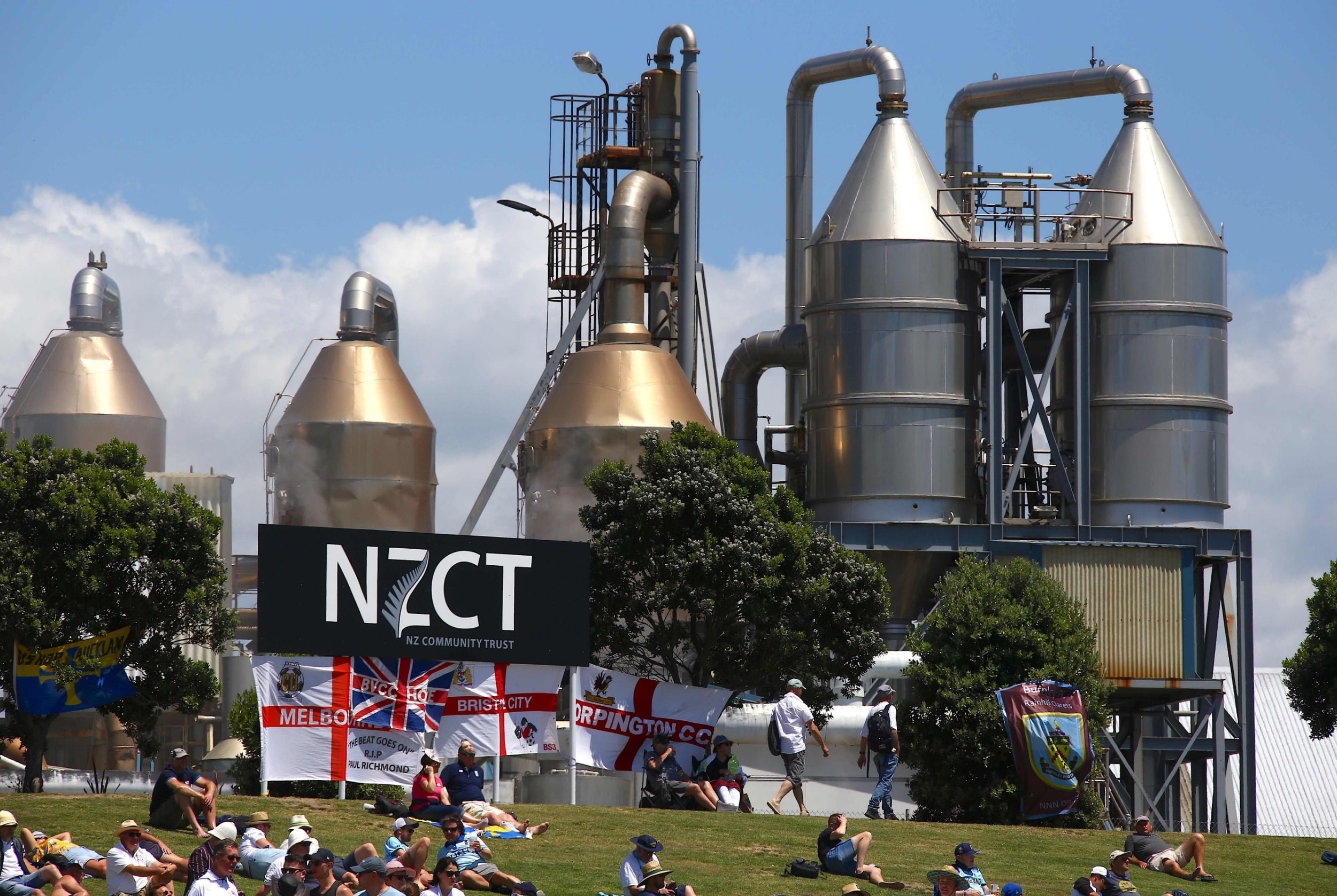 England fans watch on at Mount Maunganui