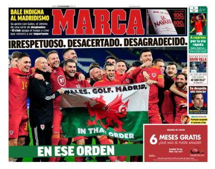 Marca are furious with Bale