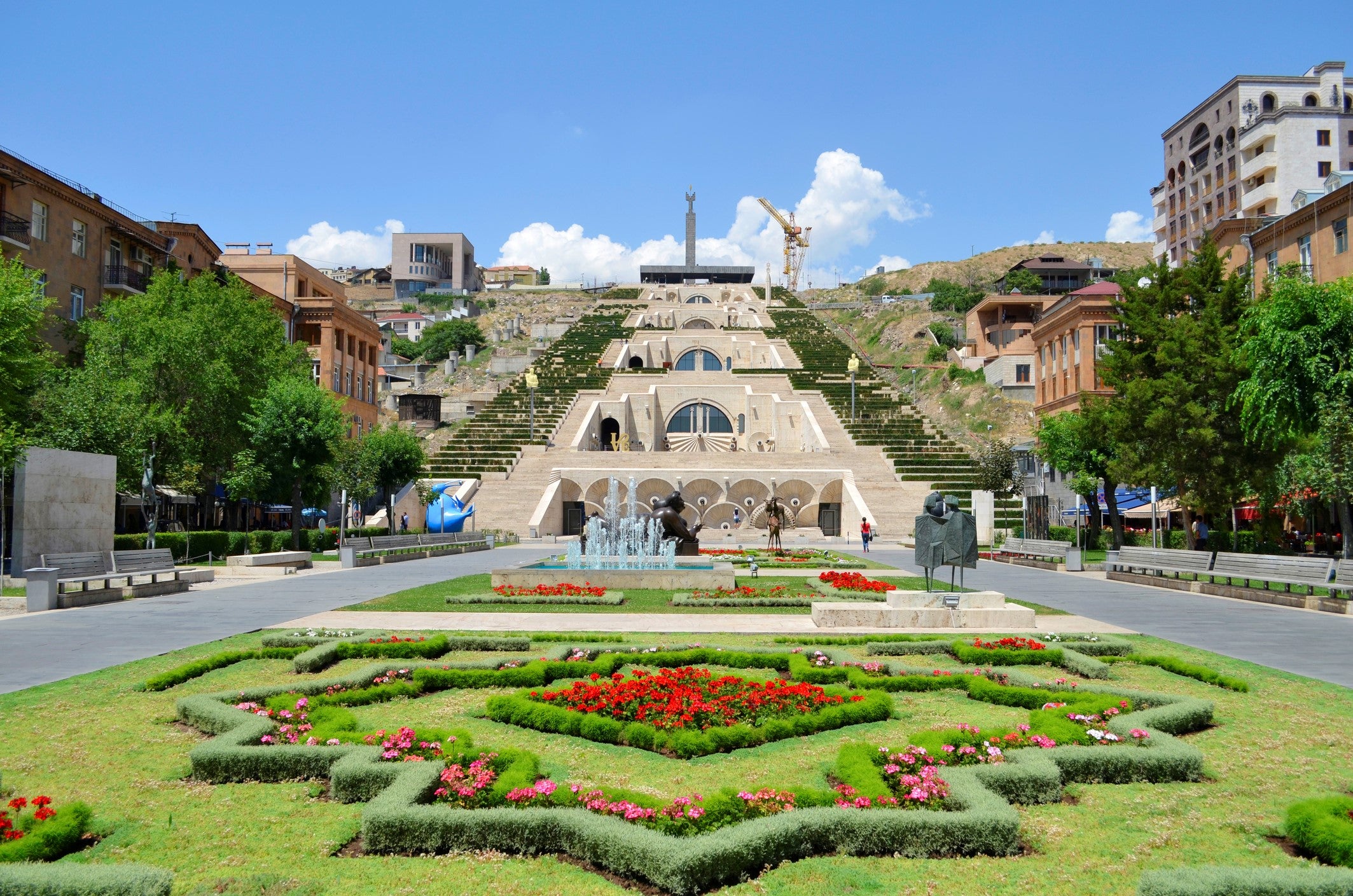 A giant stairway made of limestone in Yerevan (Getty/iStockphoto)