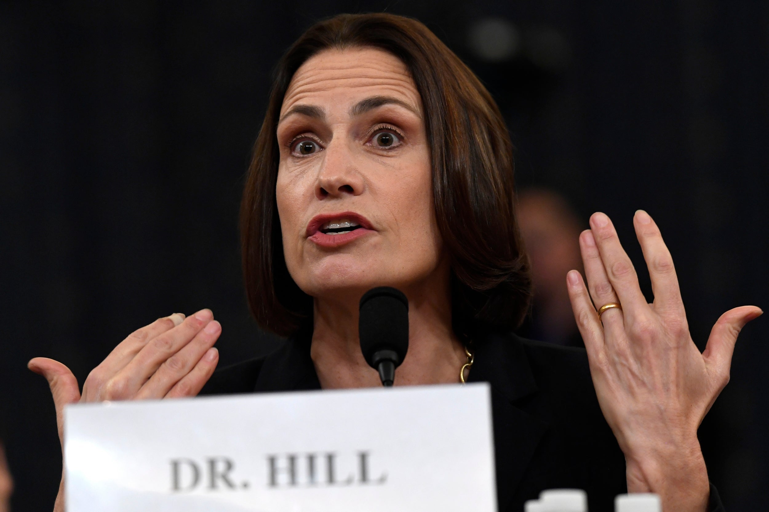 Fiona Hill testifying during impeachment hearing