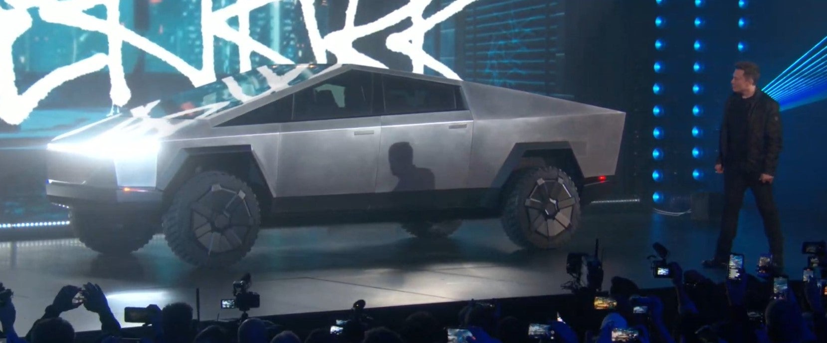 Tesla Cybertruck: Elon Musk unveils 'crazy bulletproof ' electric truck ...