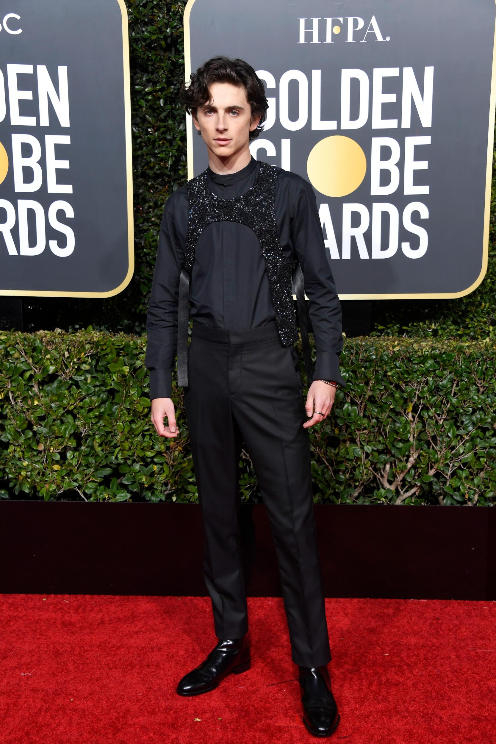 Actor Timothée Chalamet placed second on the celebrity power dresser list for 2019