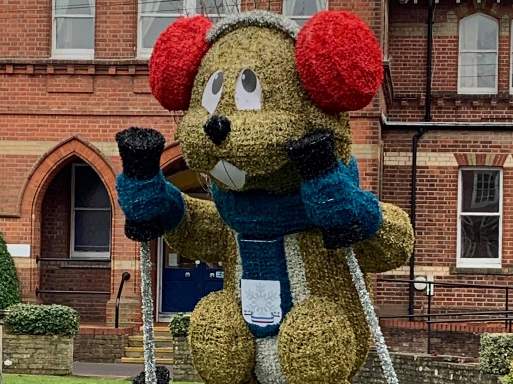 Marmite the Marmot, the centrepiece of Alton’s Christmas display