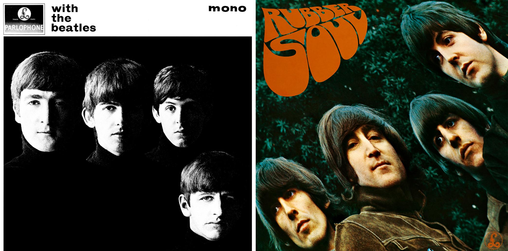 Two of Freeman’s Beatles covers: ‘With The Beatles’ (1963) and ‘Rubber Soul’ (1965)