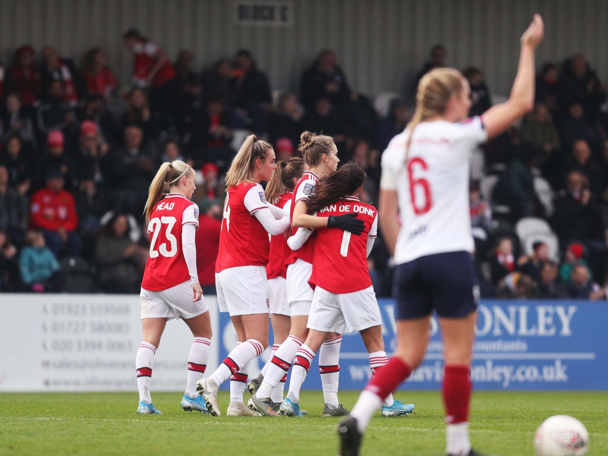 Vivianne Miedema of Arsenal celebrates scoring