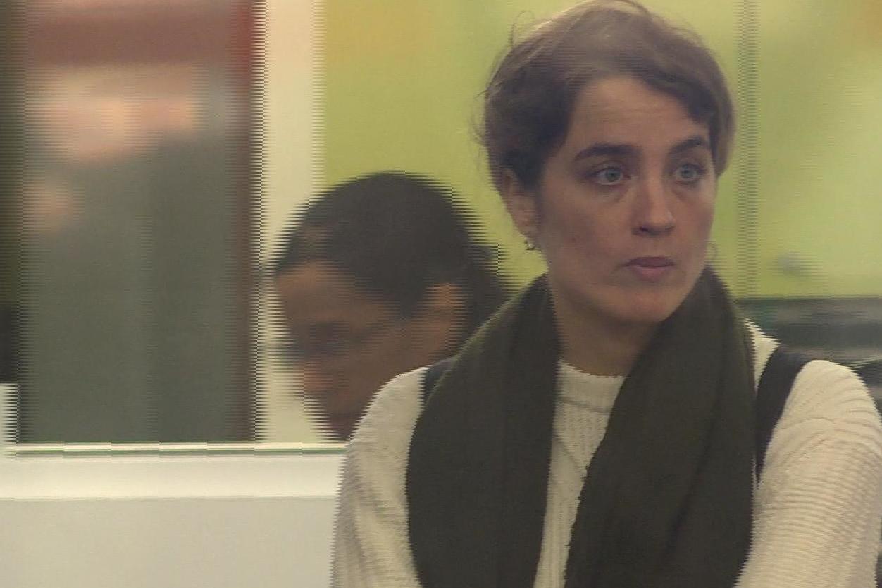 Adele Haenel is seen waiting at the Central Office for the Suppression of Violence against Persons in Nanterre, on the outskirts of Paris, on 26 November, 2019 after filing a complaint against French film director Christophe Ruggia.