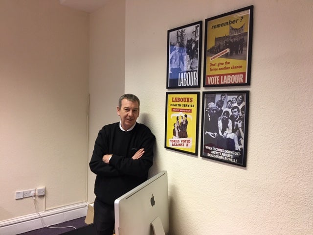 Mike Hill in his Hartlepool office