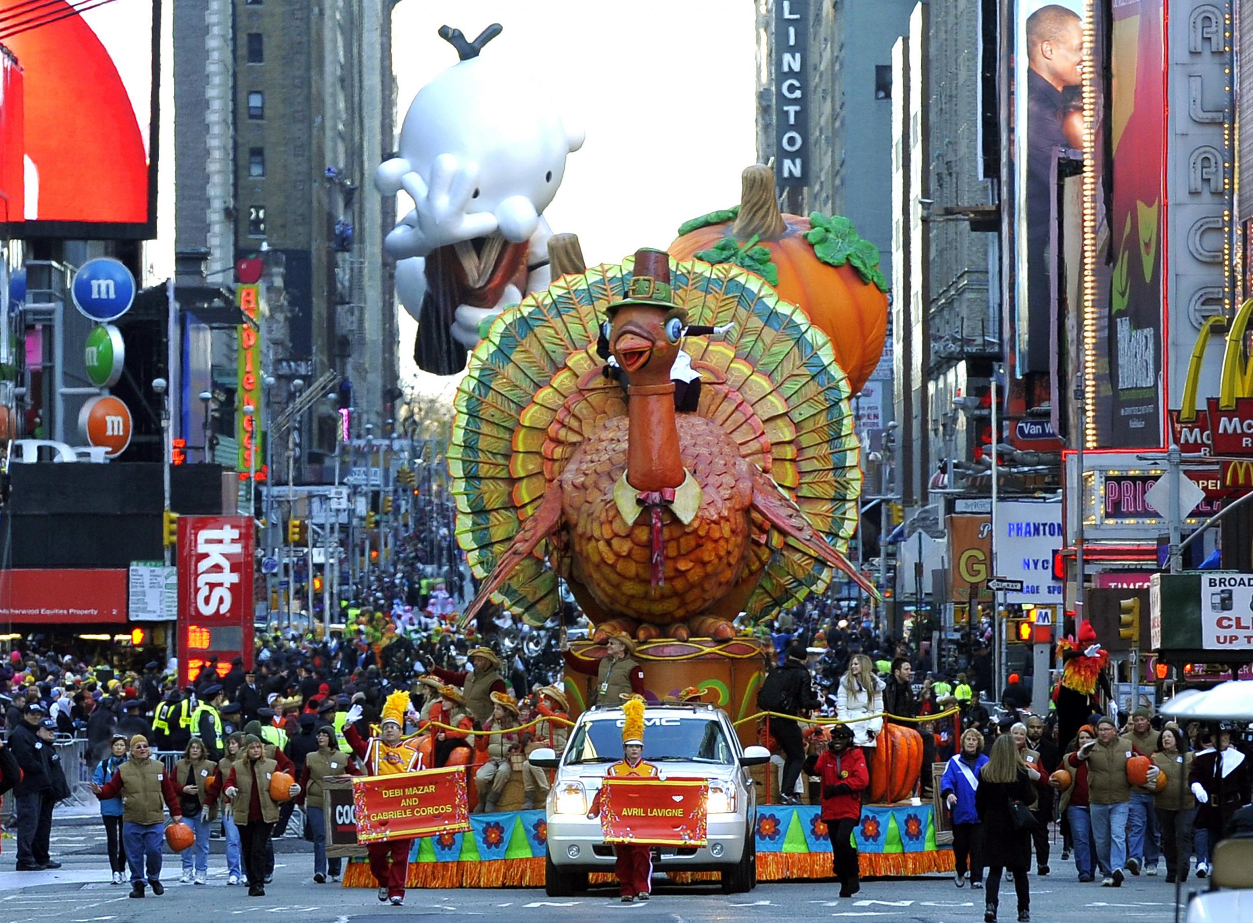 The turkey float at the 85th Macy’s Thanksgiving Day Parade in New York (AFP via Getty)