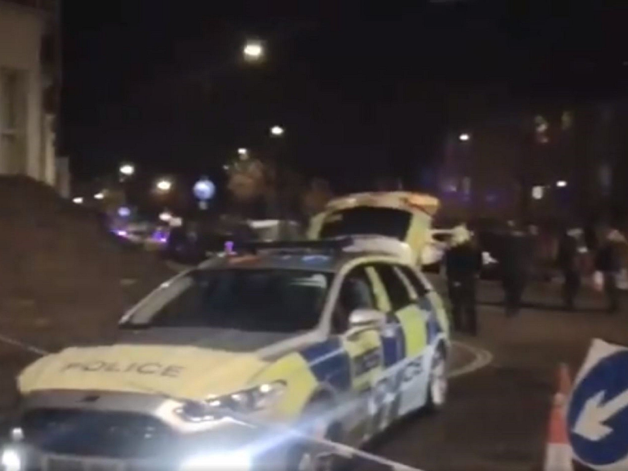 Still image from video showing scene of shooting in Walterton Road, Maida Hill, north London, on 3 December, 2019 which left a man in his late teens in a critical condition.