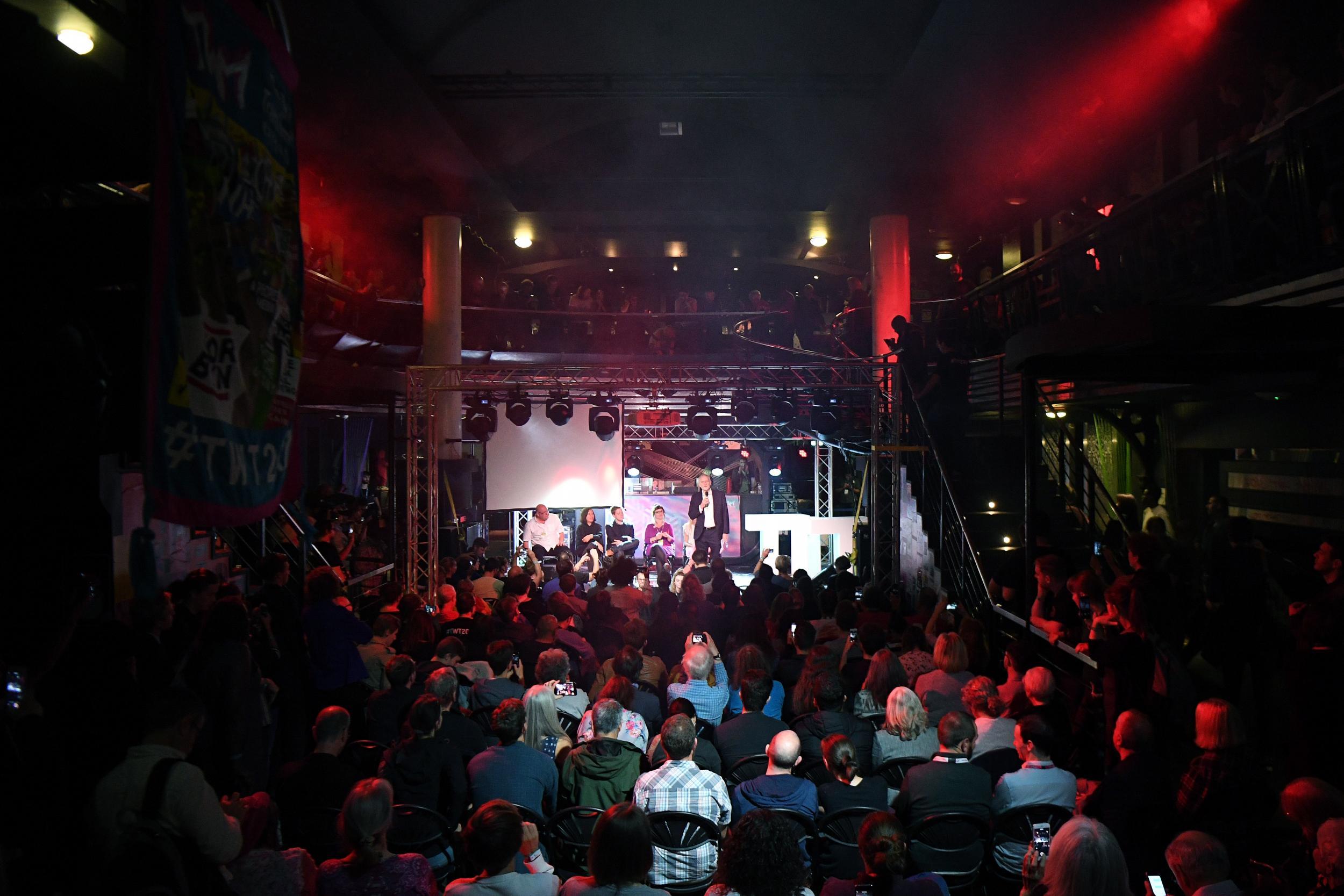 Jeremy Corbyn on stage at The World Transformed in September 2017